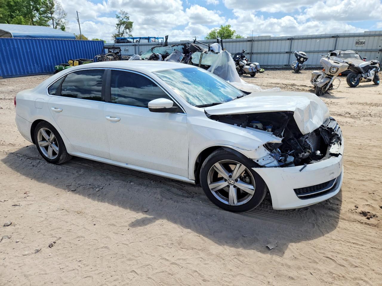 2015 Volkswagen Passat Se White vin: 1VWBS7A36FC066478