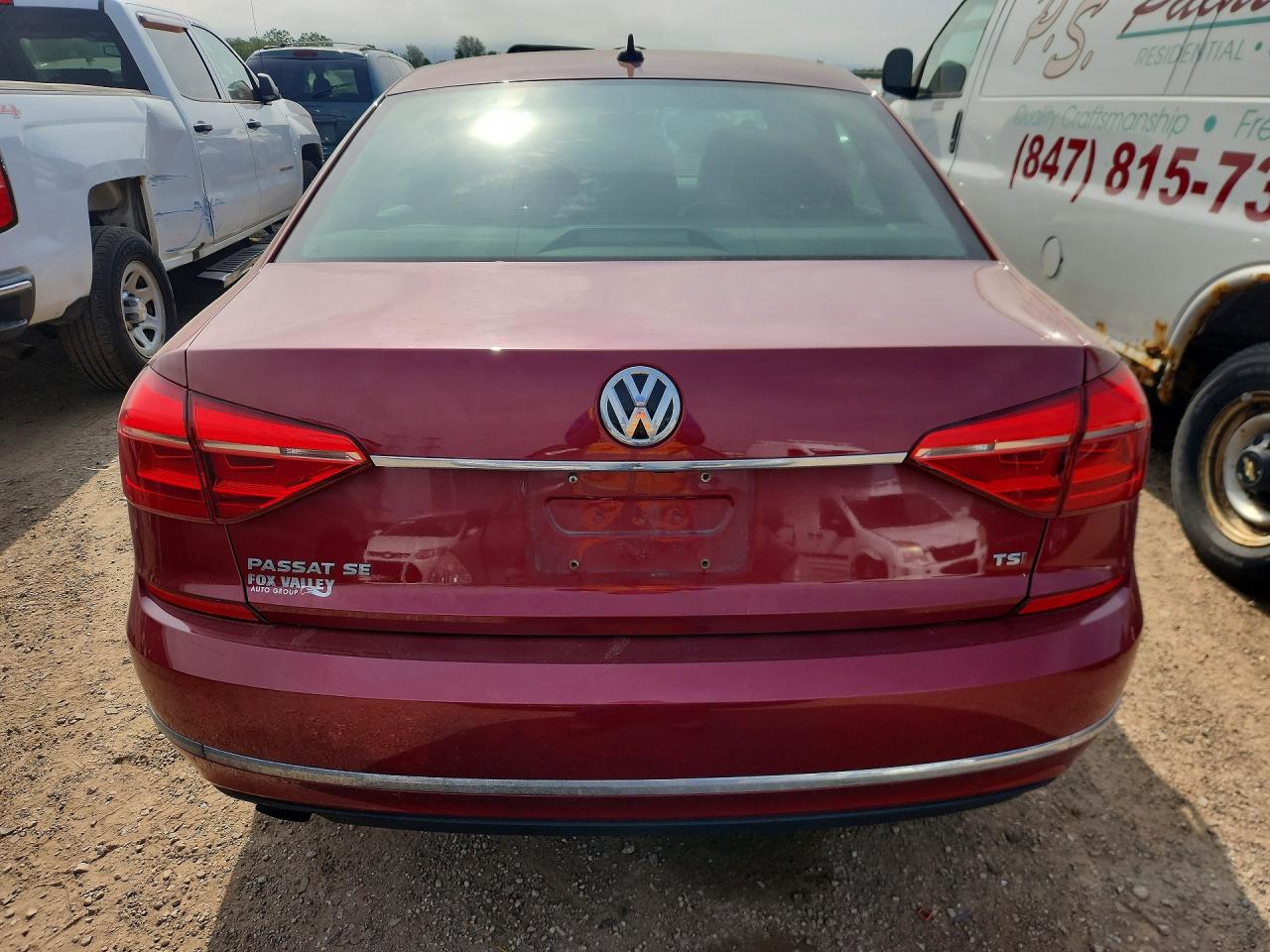 2016 Volkswagen Passat Se Burgundy vin: 1VWBS7A37GC059816