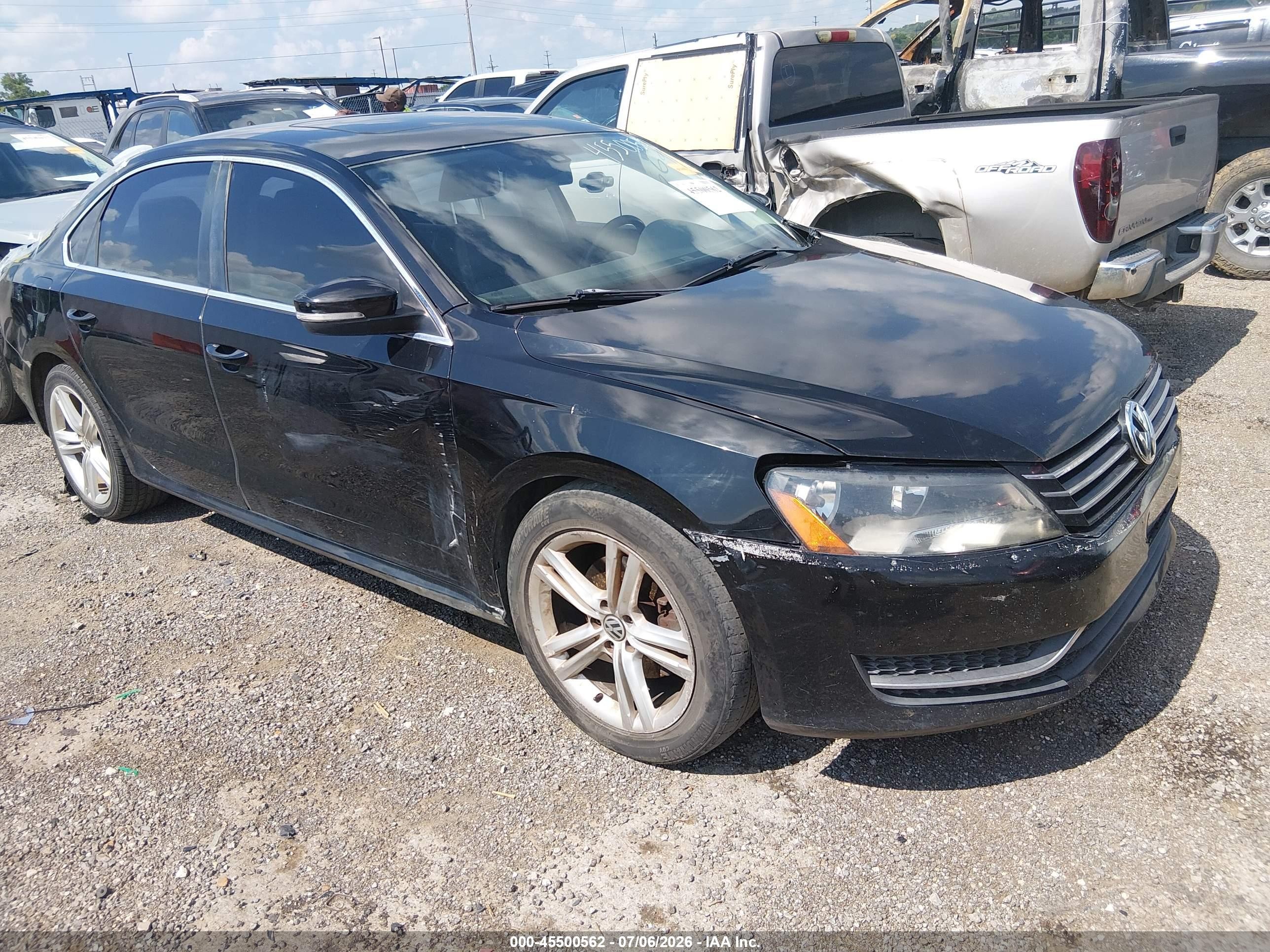 2014 Volkswagen Passat 1.8t Se Black vin: 1VWBS7A38EC068277