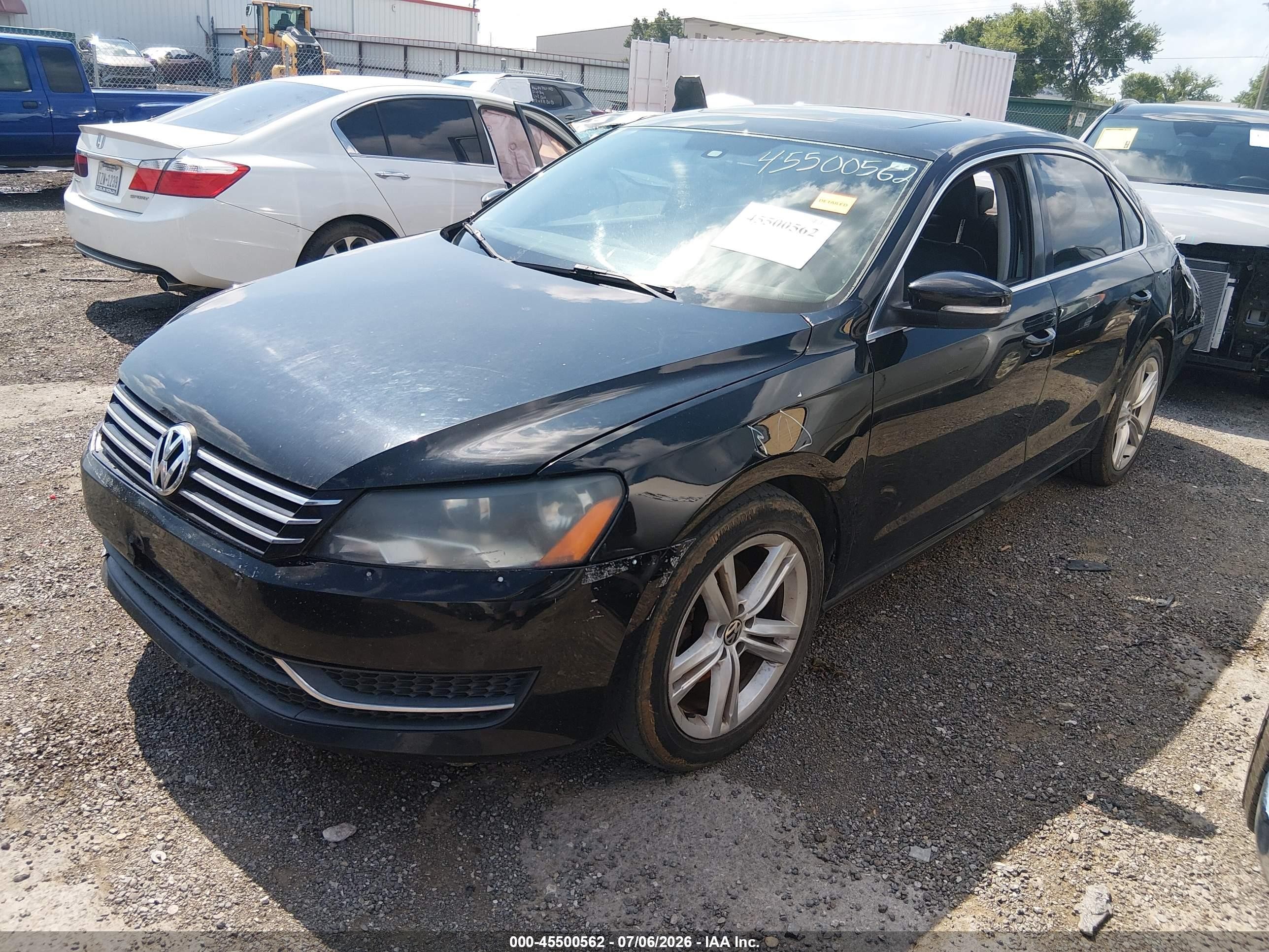 2014 Volkswagen Passat 1.8t Se Black vin: 1VWBS7A38EC068277