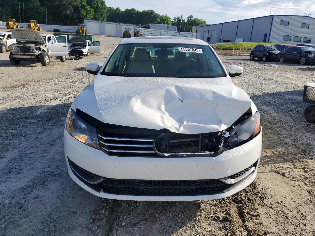 2014 Volkswagen Passat Se White vin: 1VWBS7A38EC100824