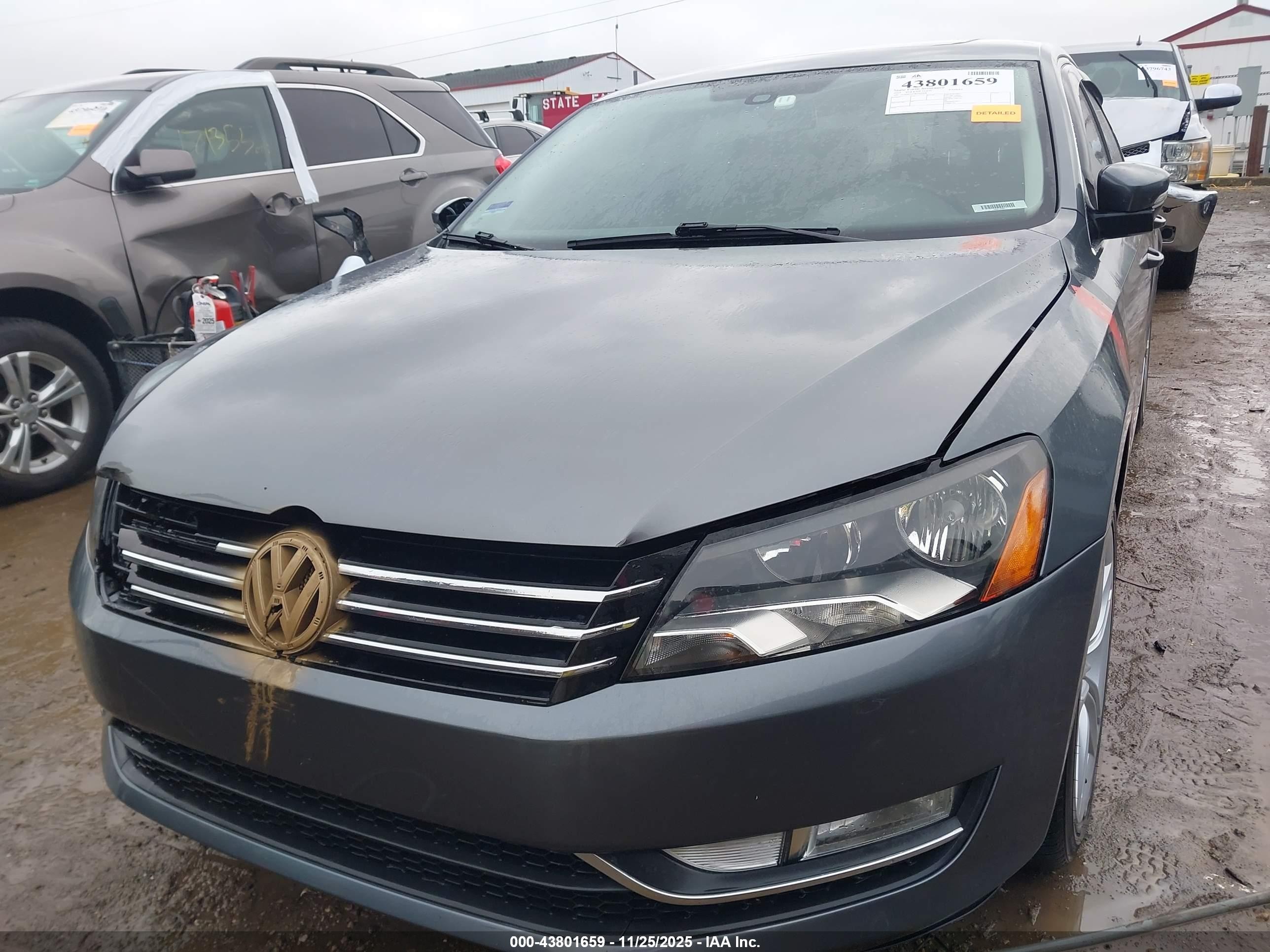2015 Volkswagen Passat 1.8t Se Gray vin: 1VWBS7A39FC030106