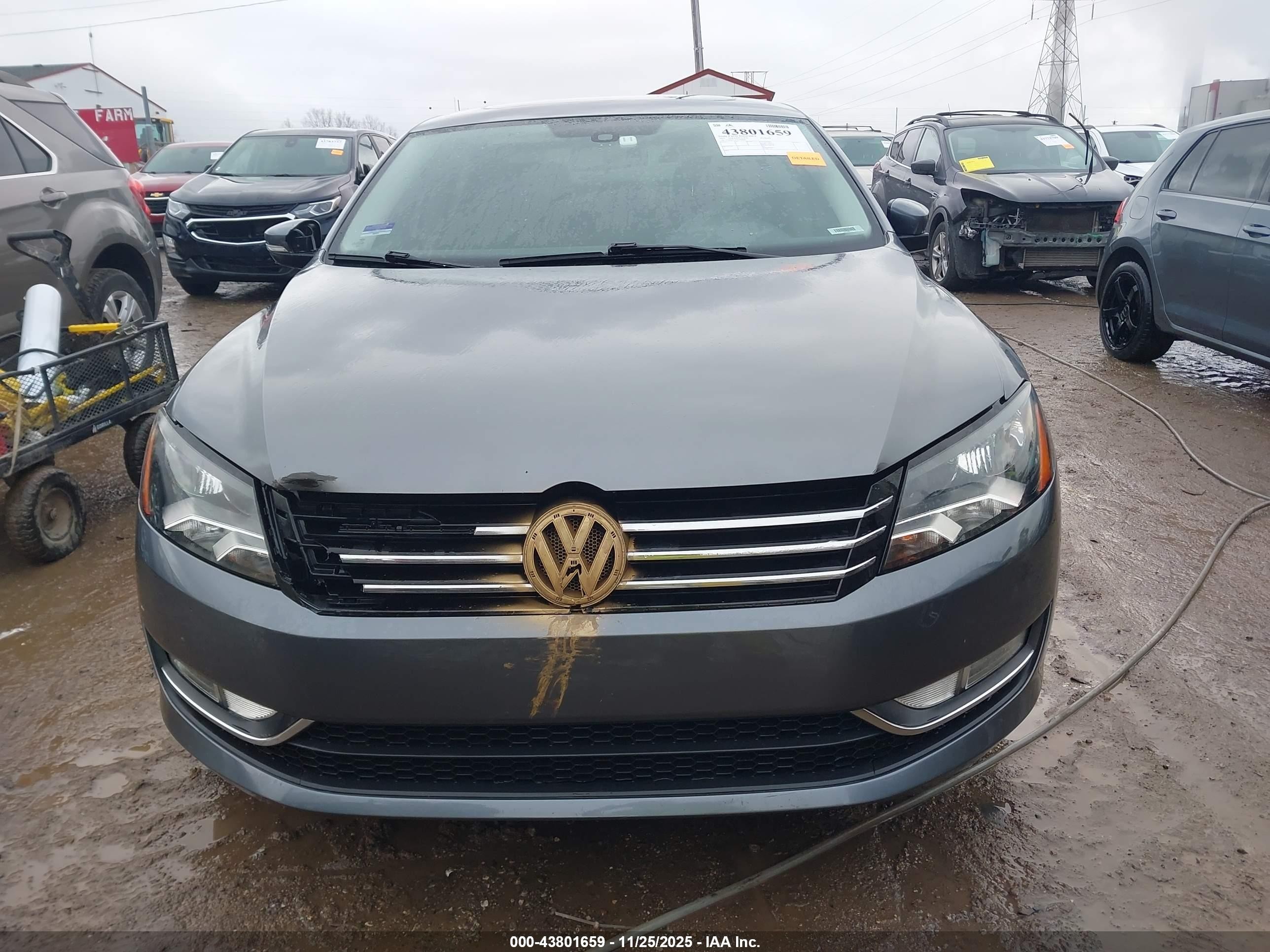 2015 Volkswagen Passat 1.8t Se Gray vin: 1VWBS7A39FC030106