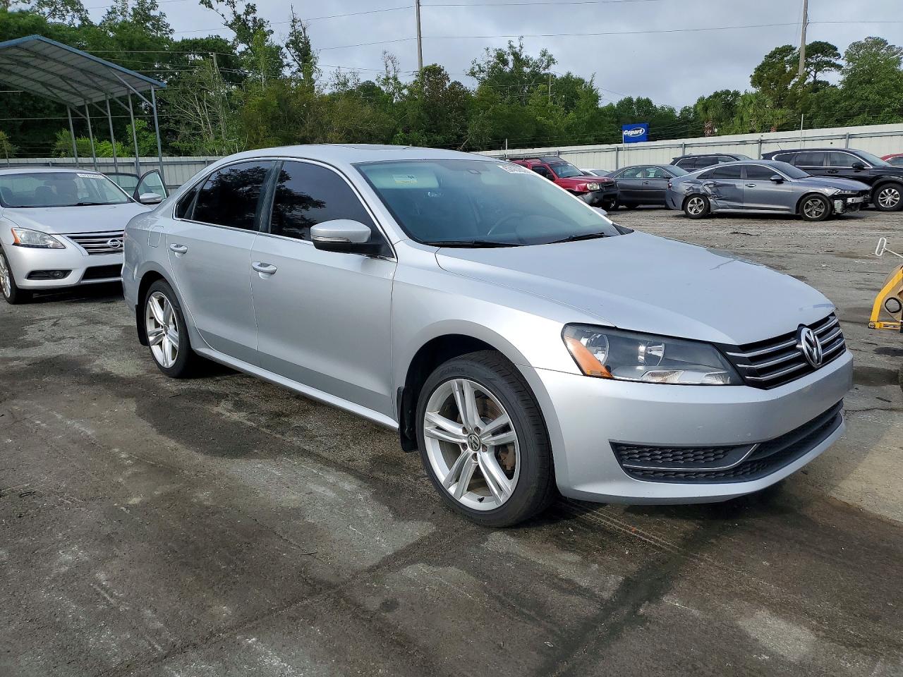 2014 Volkswagen Passat Se Silver vin: 1VWBS7A3XEC041386