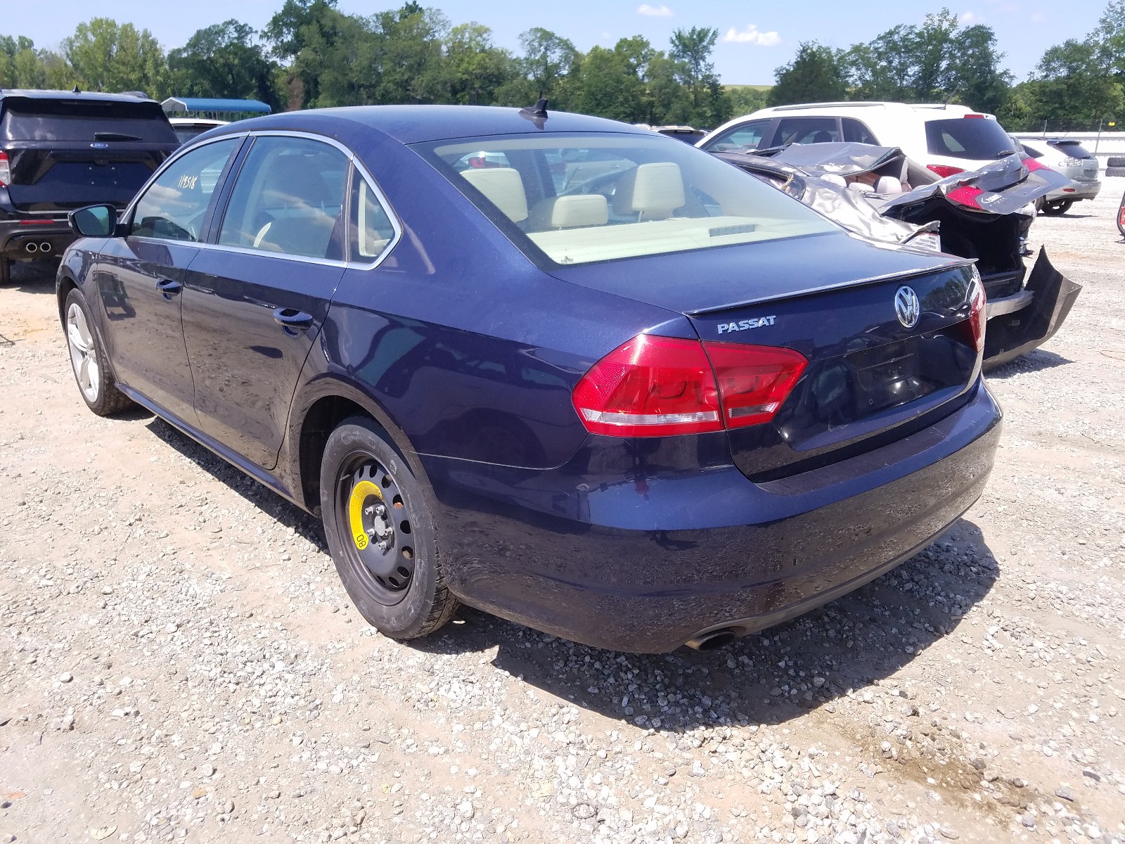 2014 Volkswagen Passat Se Blue vin: 1VWBS7A3XEC065963