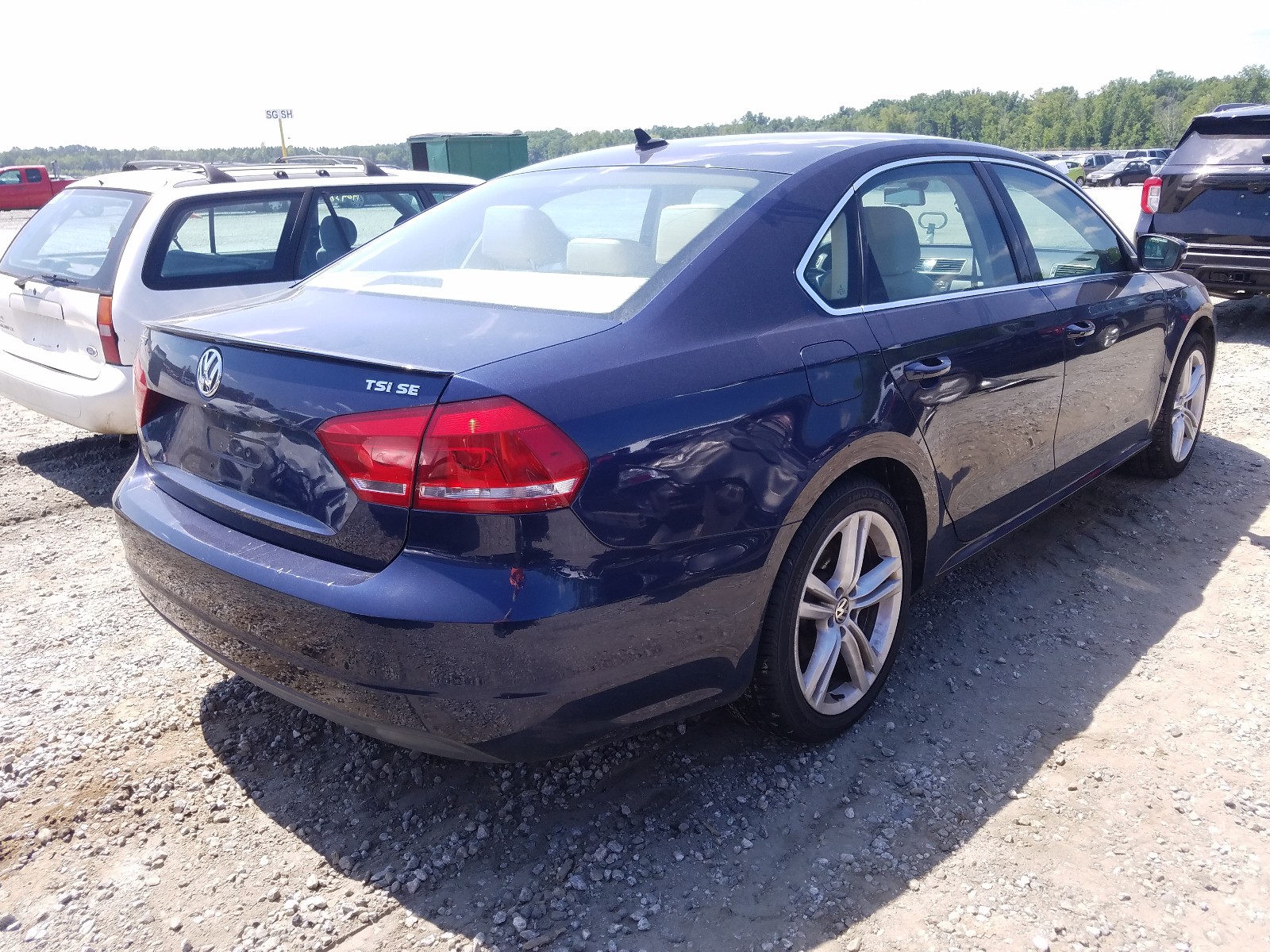 2014 Volkswagen Passat Se Blue vin: 1VWBS7A3XEC065963