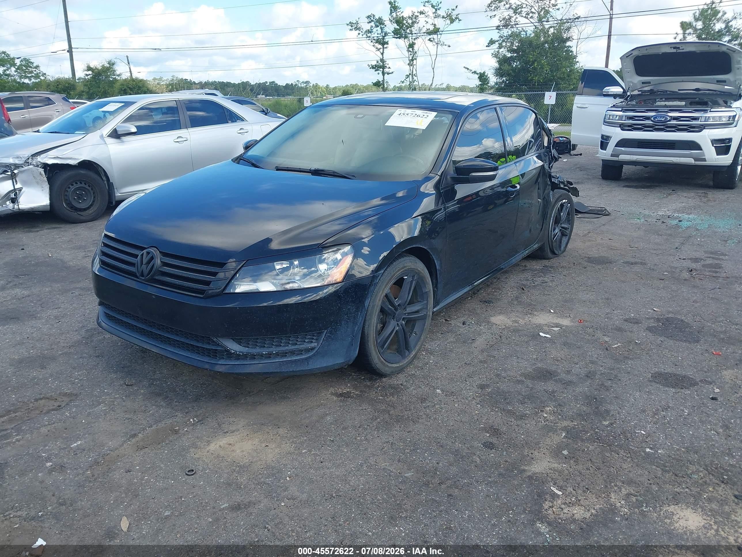 2014 Volkswagen Passat 1.8t Se Black vin: 1VWBS7A3XEC114188