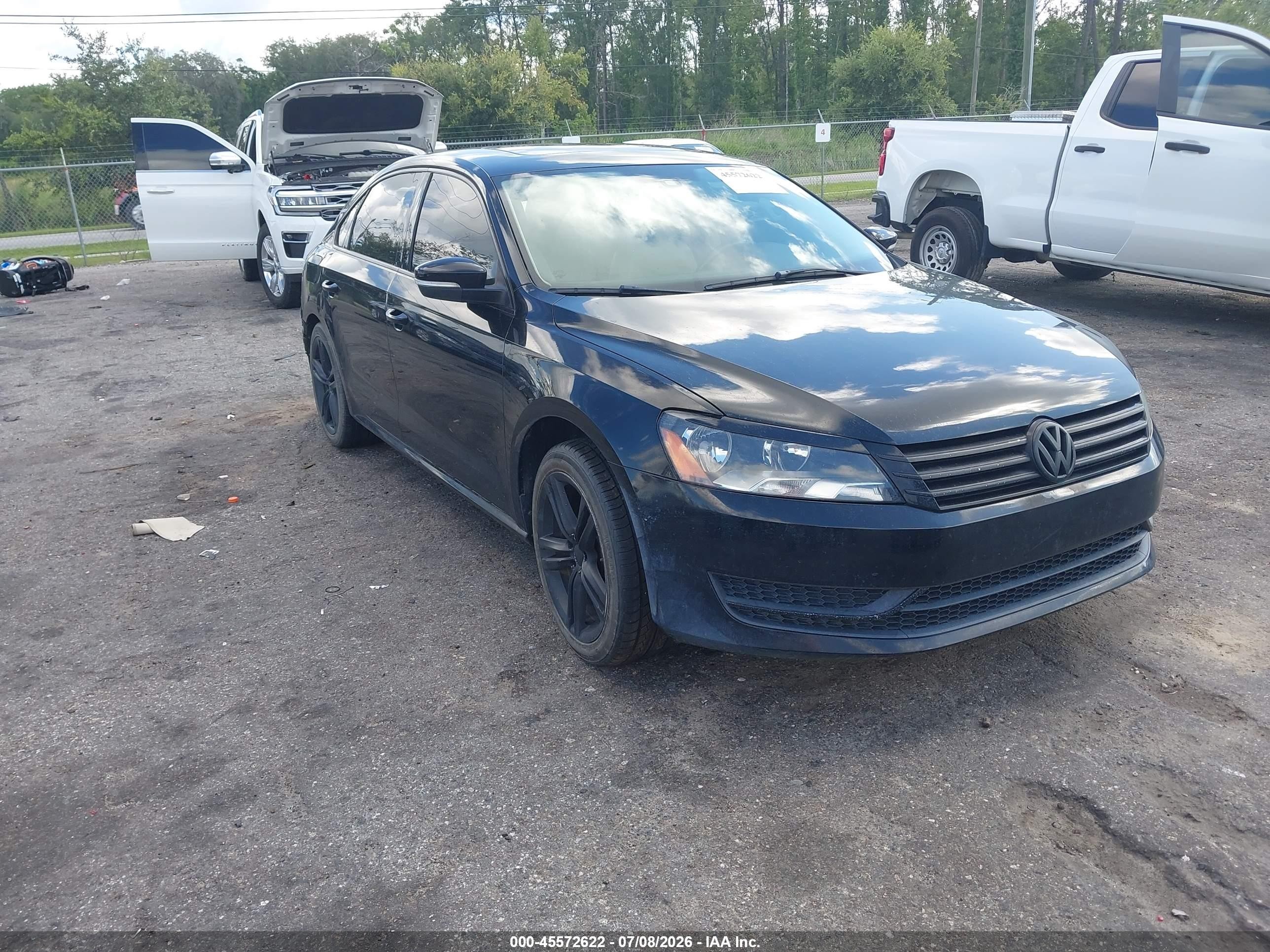 2014 Volkswagen Passat 1.8t Se Black vin: 1VWBS7A3XEC114188