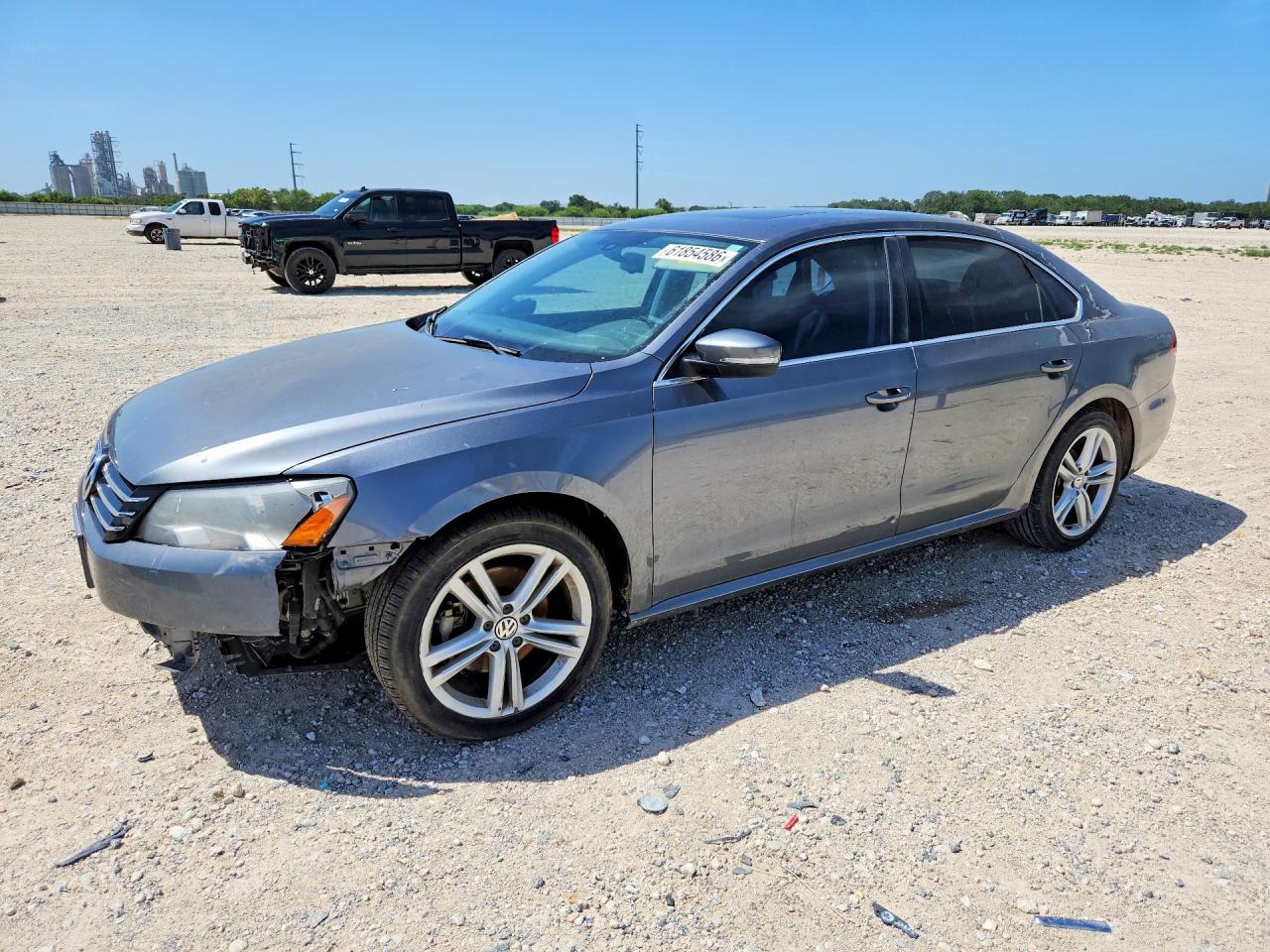 2014 Volkswagen Passat Se Серый vin: 1VWBT7A31EC050605