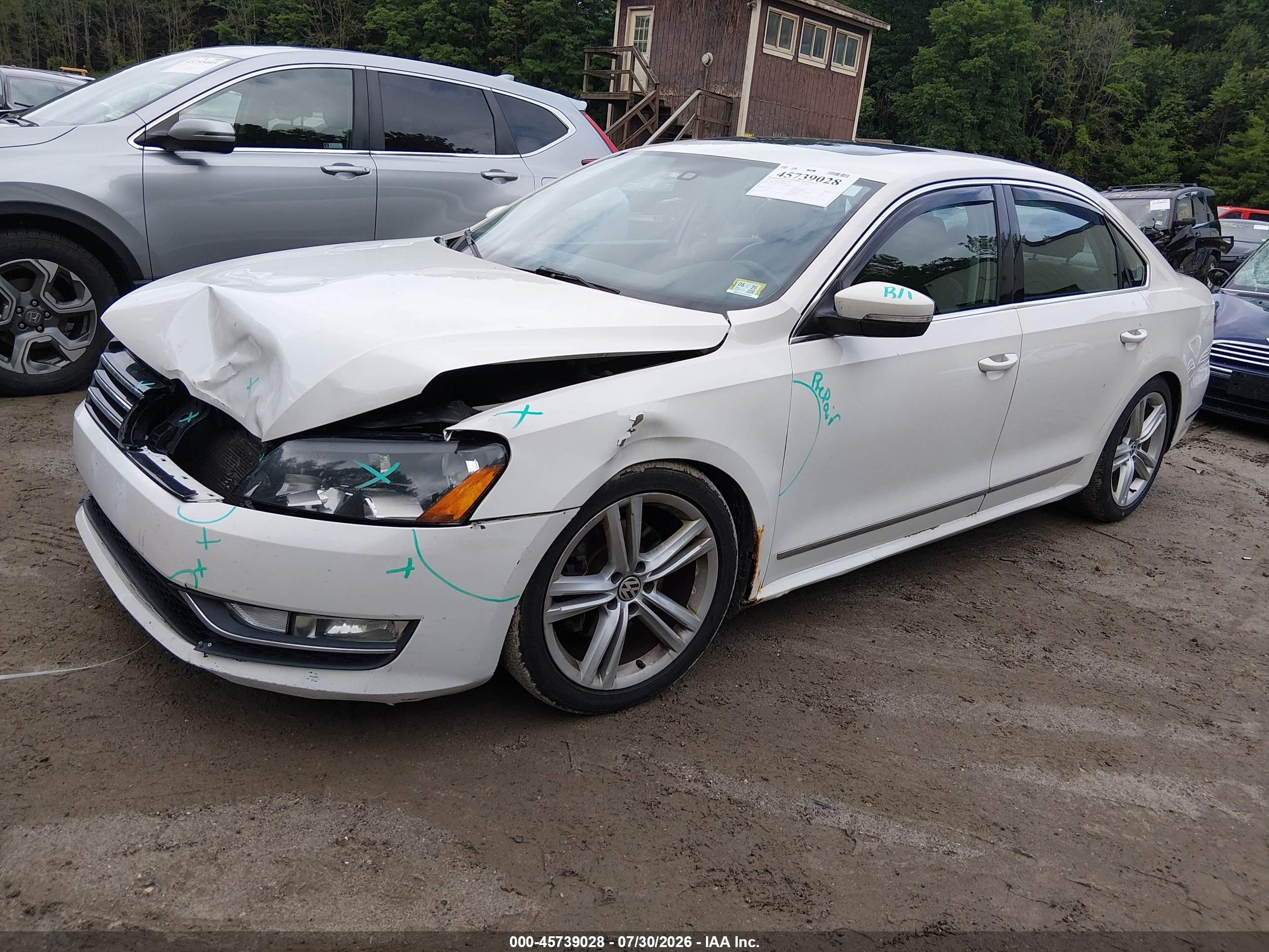 2015 Volkswagen Passat 1.8t Se White vin: 1VWBT7A31FC006945