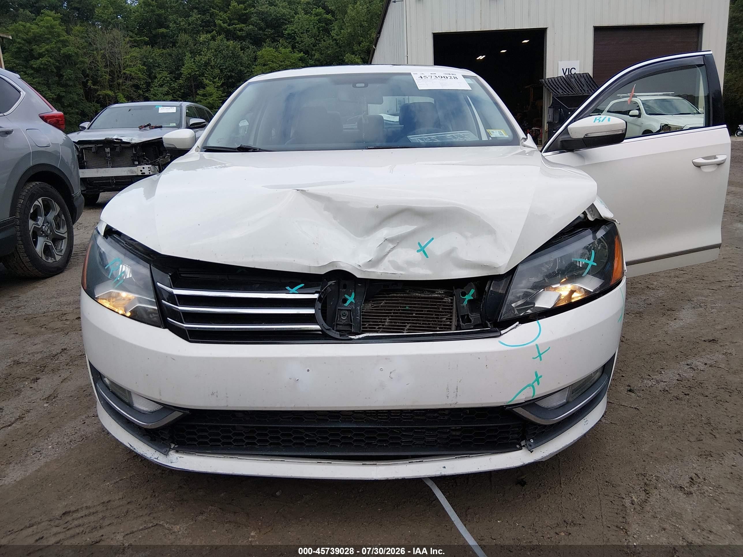 2015 Volkswagen Passat 1.8t Se White vin: 1VWBT7A31FC006945