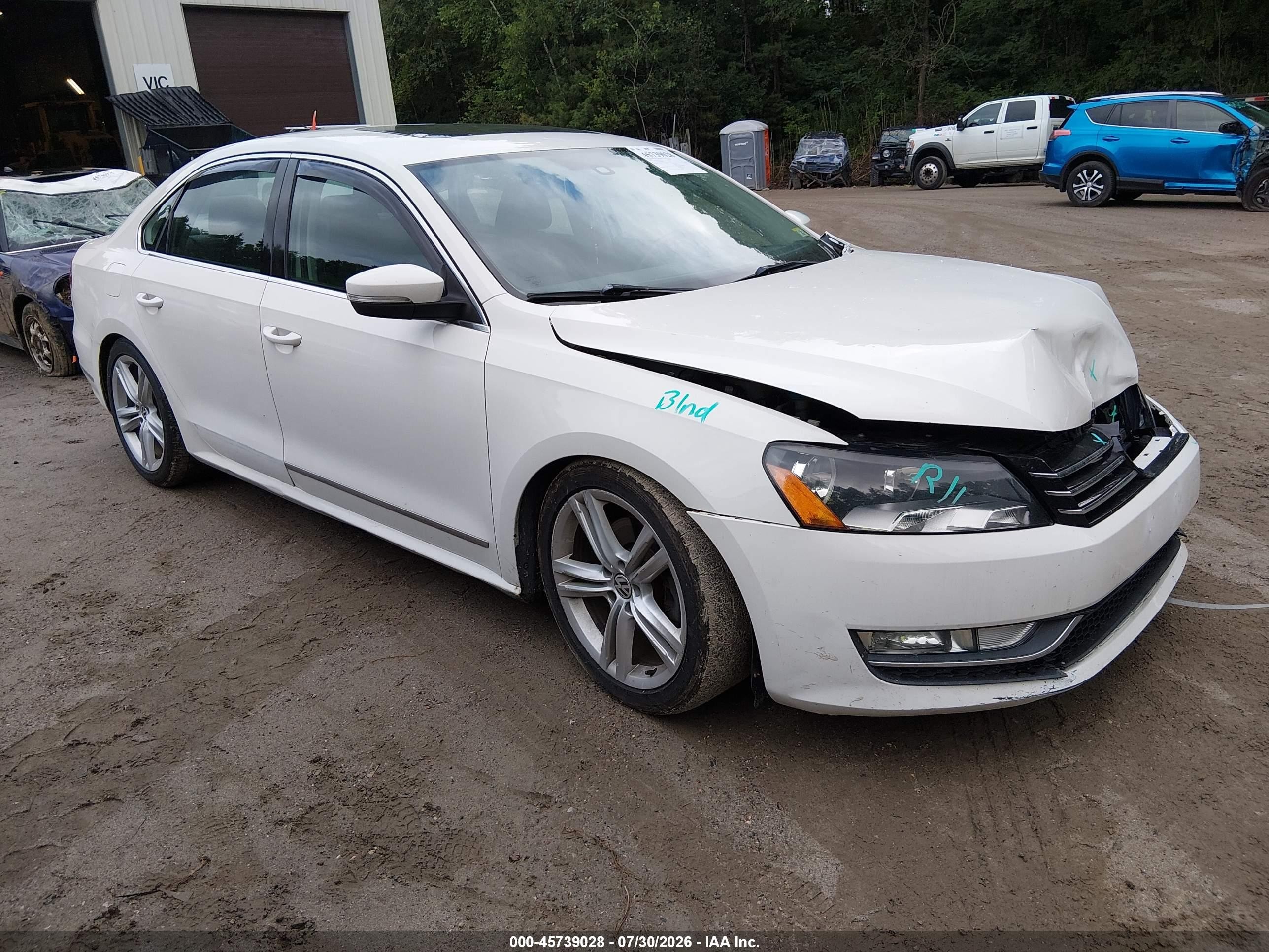 2015 Volkswagen Passat 1.8t Se White vin: 1VWBT7A31FC006945