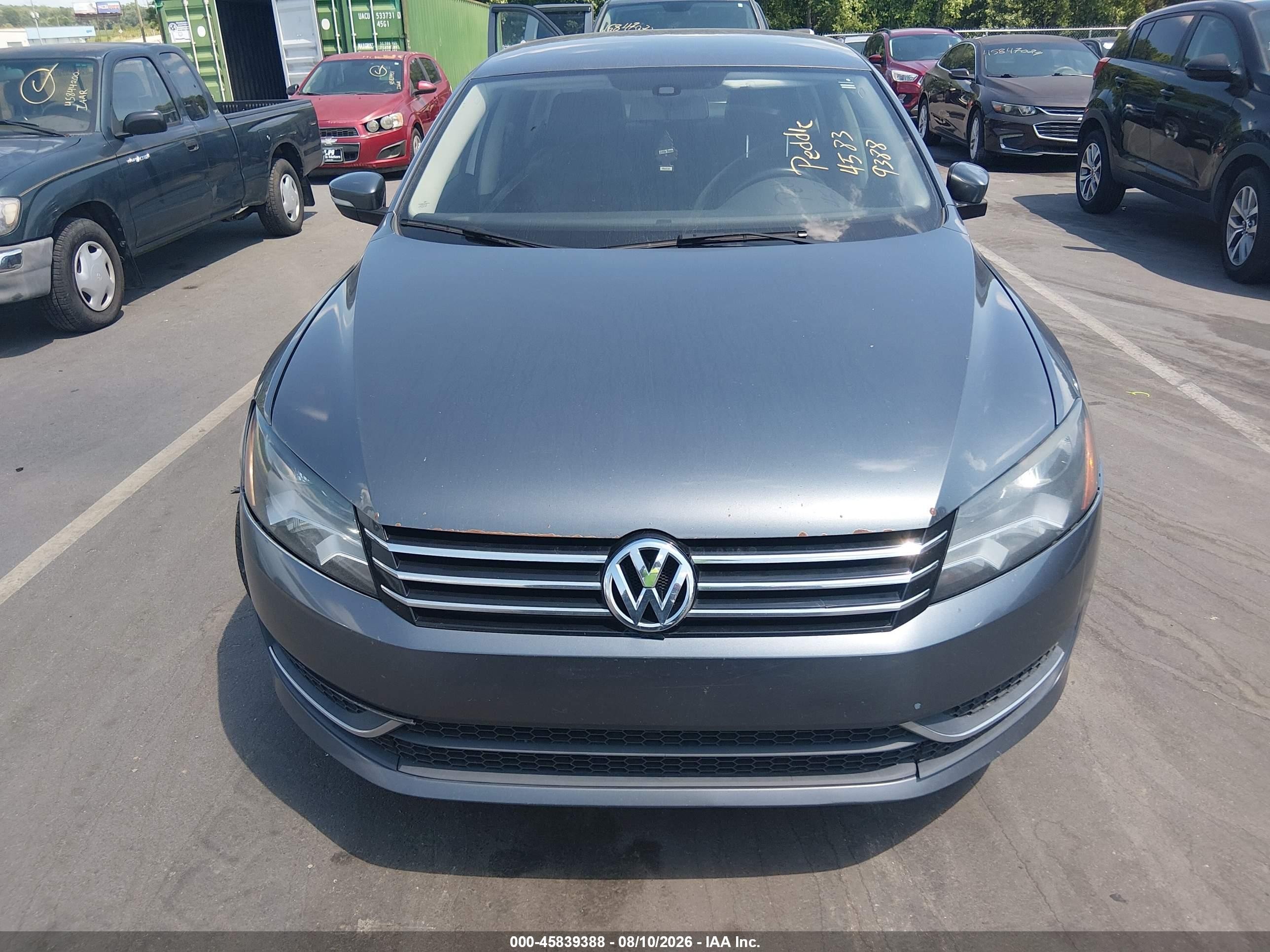 2015 Volkswagen Passat 1.8t Se Gray vin: 1VWBT7A31FC014110