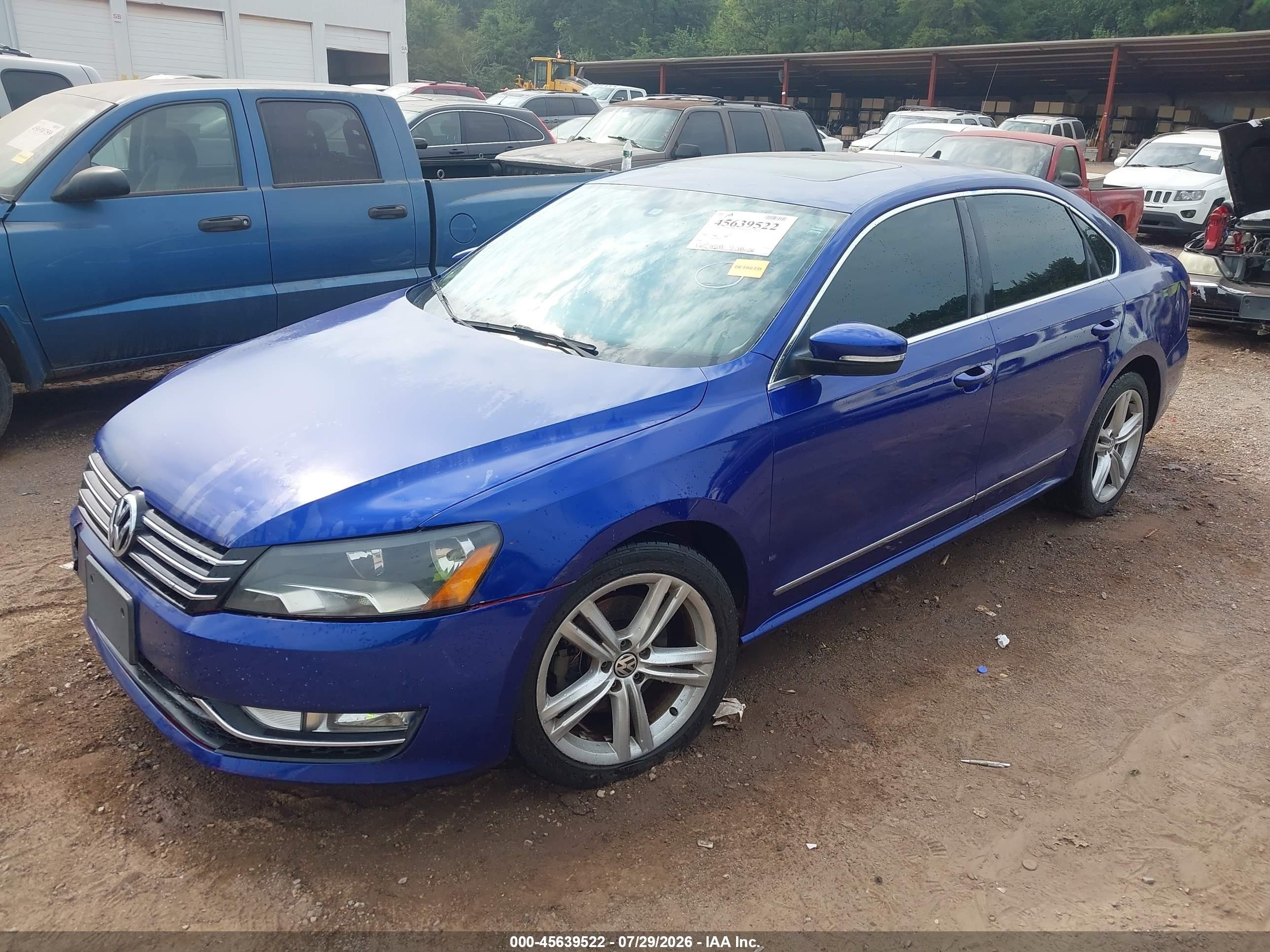 2015 Volkswagen Passat 1.8t Se Blue vin: 1VWBT7A31FC039475