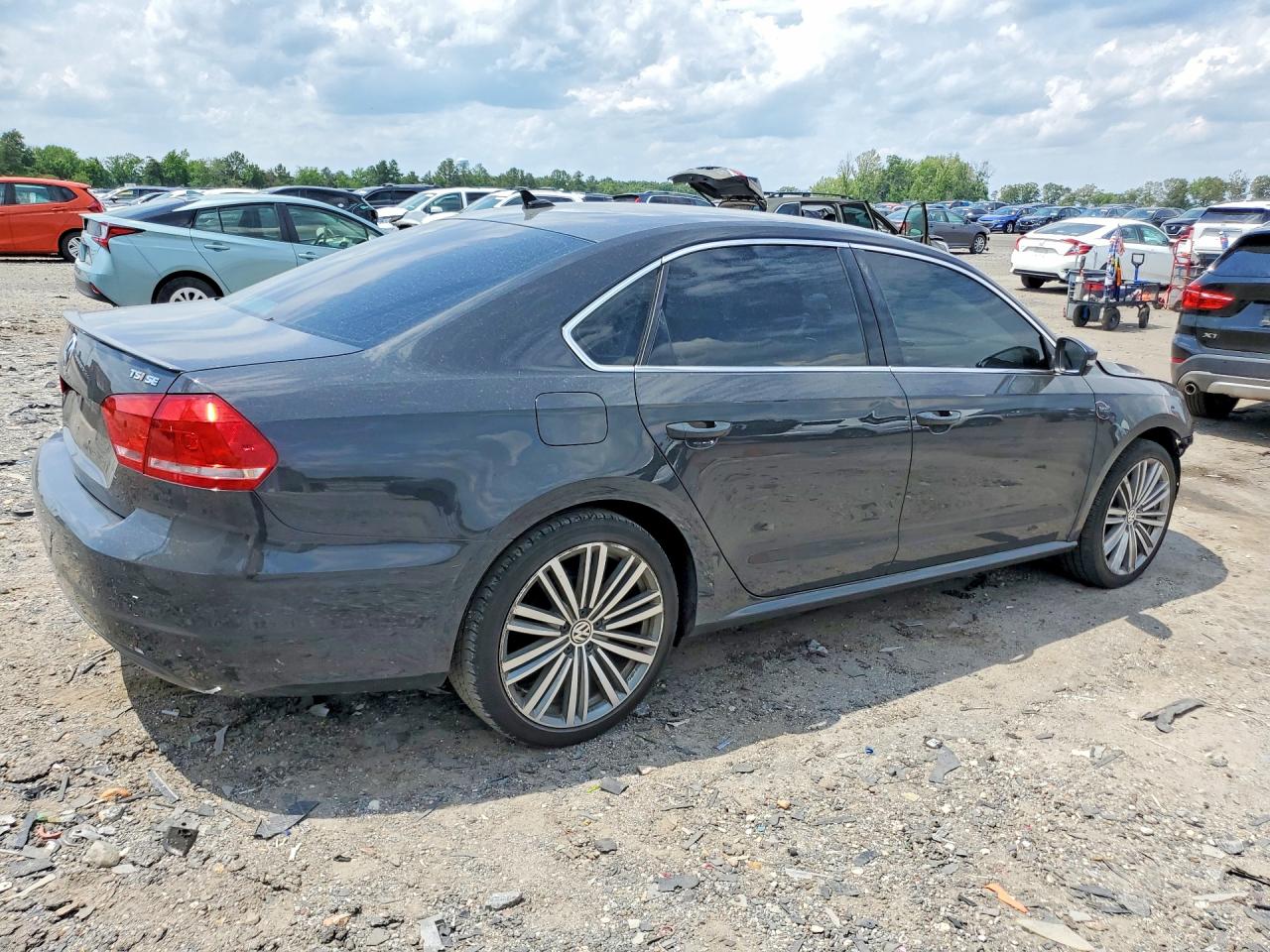 2014 Volkswagen Passat Se Gray vin: 1VWBT7A32EC082706