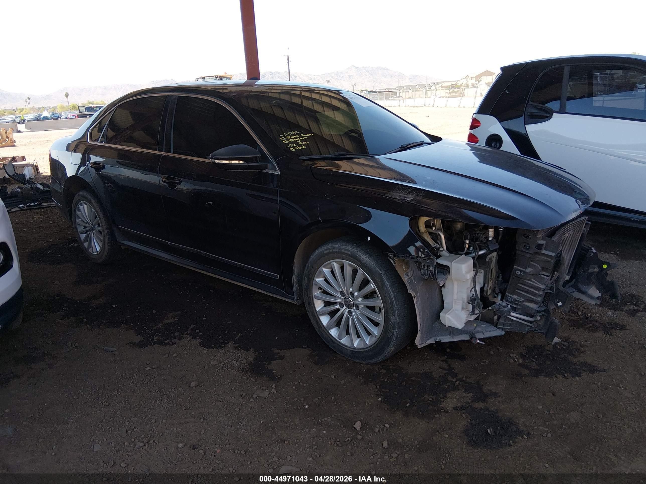 2017 Volkswagen Passat 1.8t Se Черный vin: 1VWBT7A32HC014863