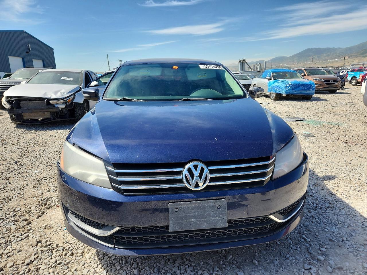 2014 Volkswagen Passat Se Синий vin: 1VWBT7A33EC039119