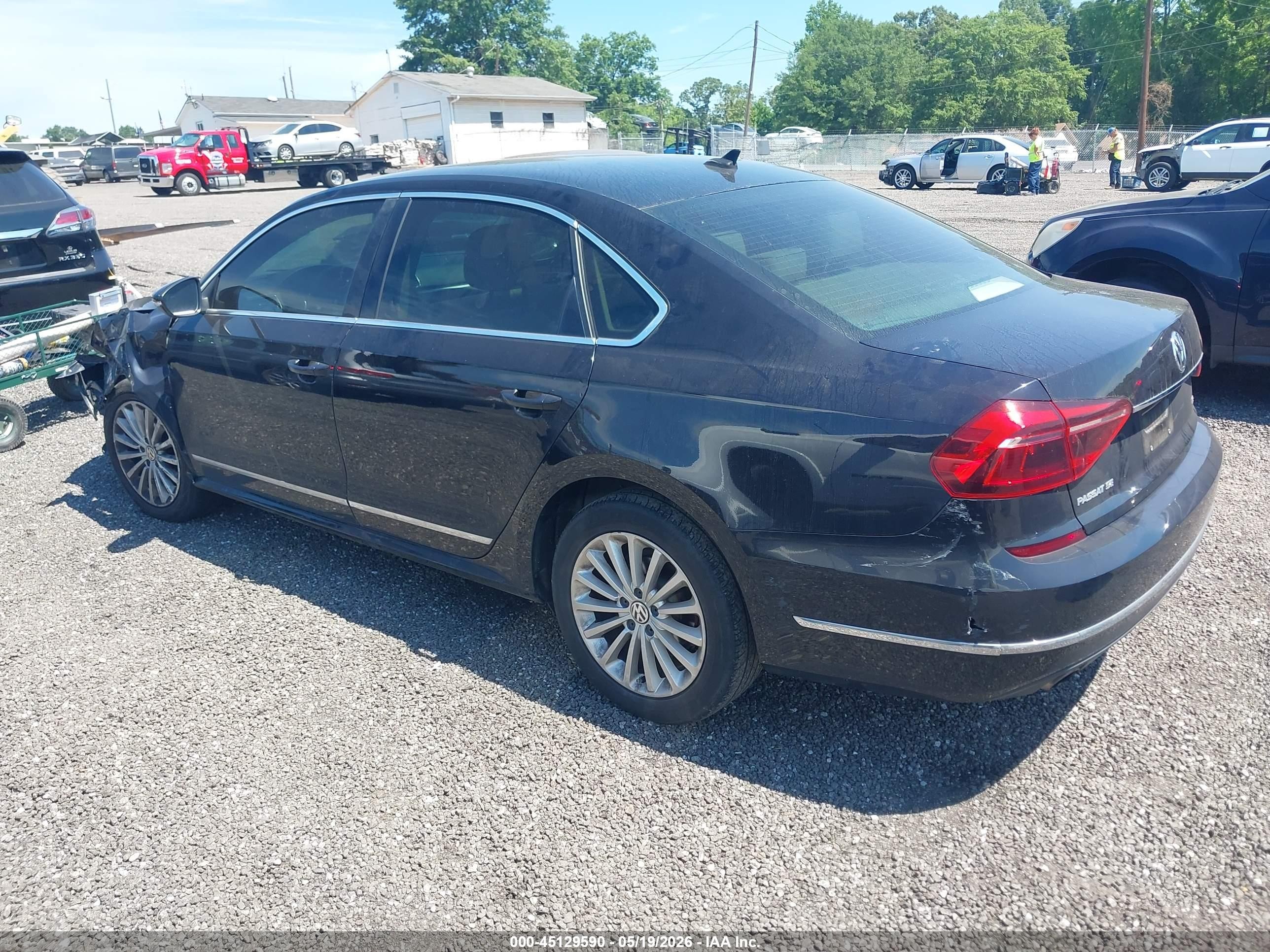 2017 Volkswagen Passat 1.8t Se Black vin: 1VWBT7A33HC051968