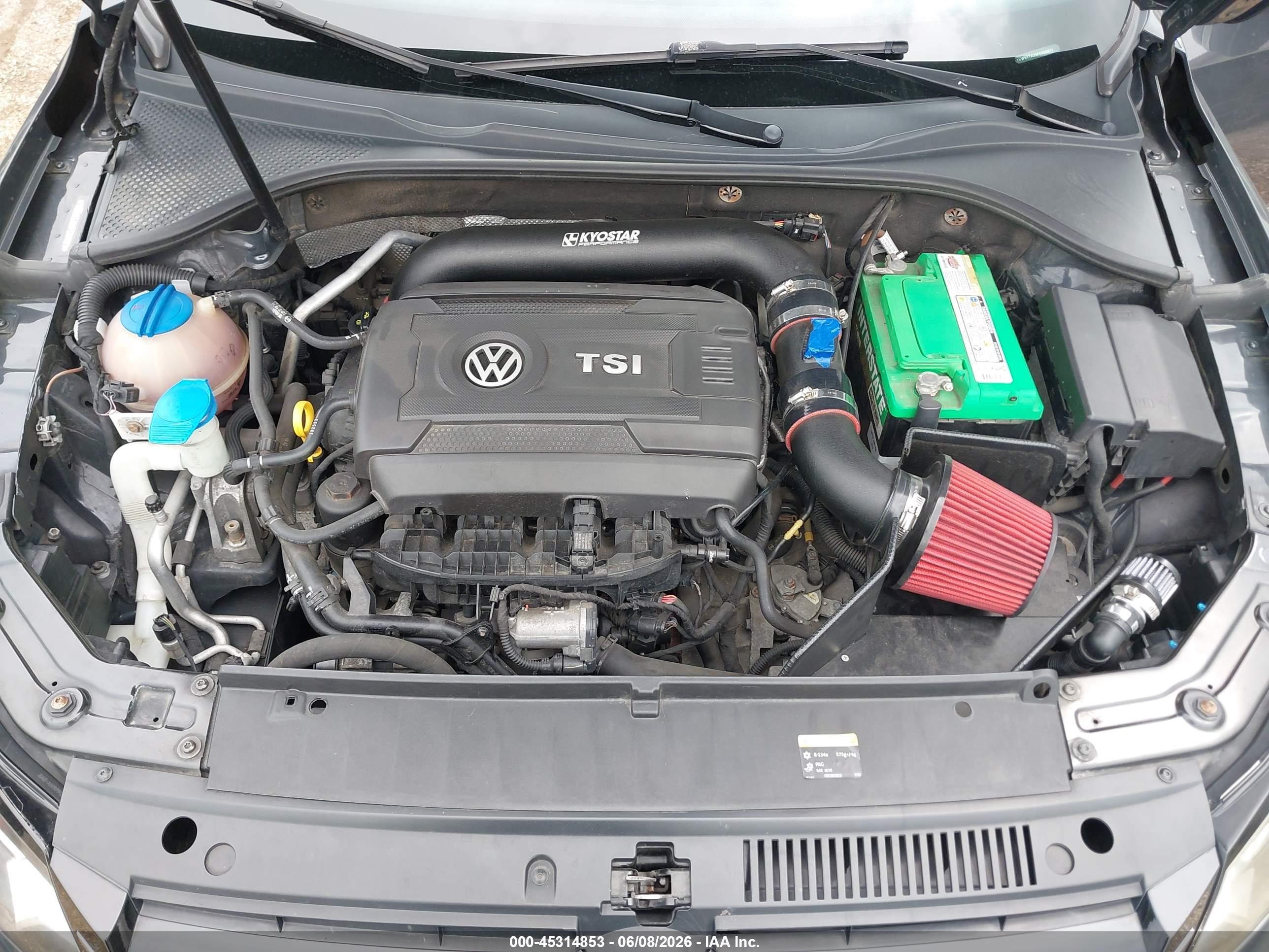 2015 Volkswagen Passat 1.8t Sport Серый vin: 1VWBT7A34FC008673
