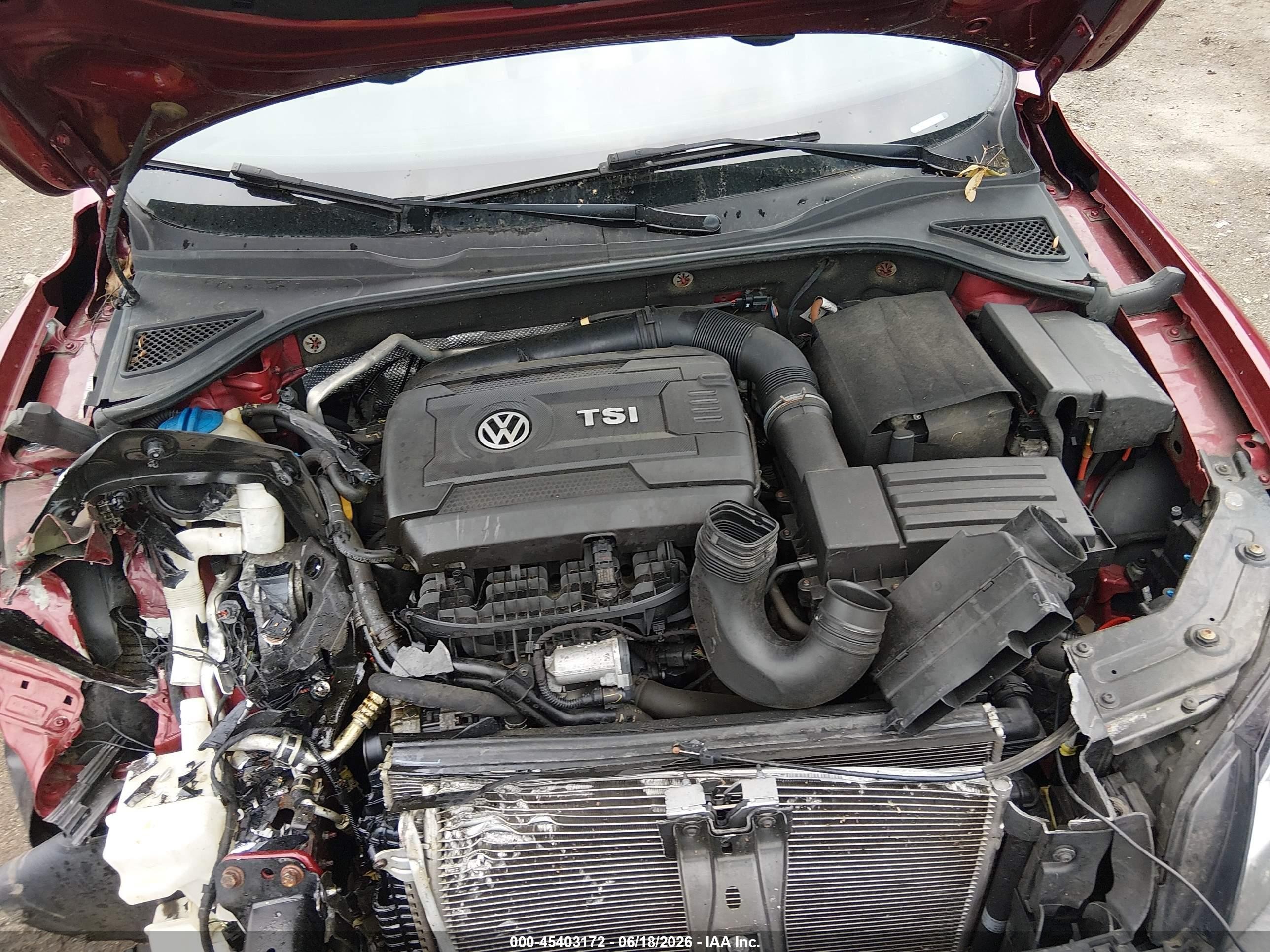 2015 Volkswagen Passat 1.8t Se Red vin: 1VWBT7A34FC016188