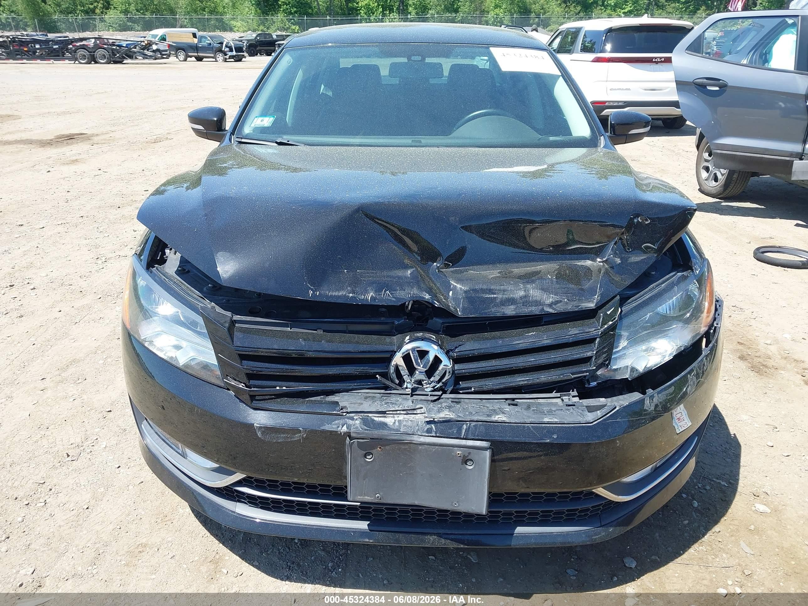 2015 Volkswagen Passat 1.8t Se Black vin: 1VWBT7A34FC018734