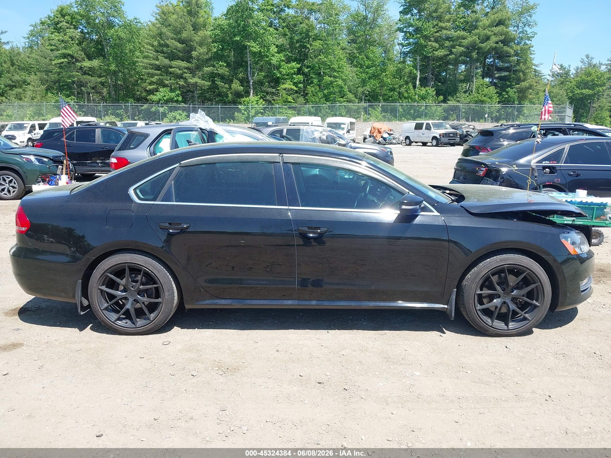 2015 Volkswagen Passat 1.8t Se Black vin: 1VWBT7A34FC018734