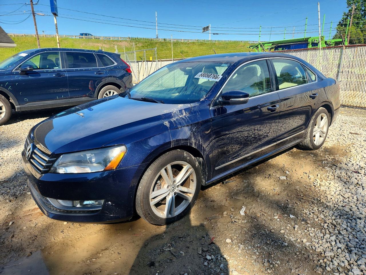 2015 Volkswagen Passat Se Синий vin: 1VWBT7A34FC024405