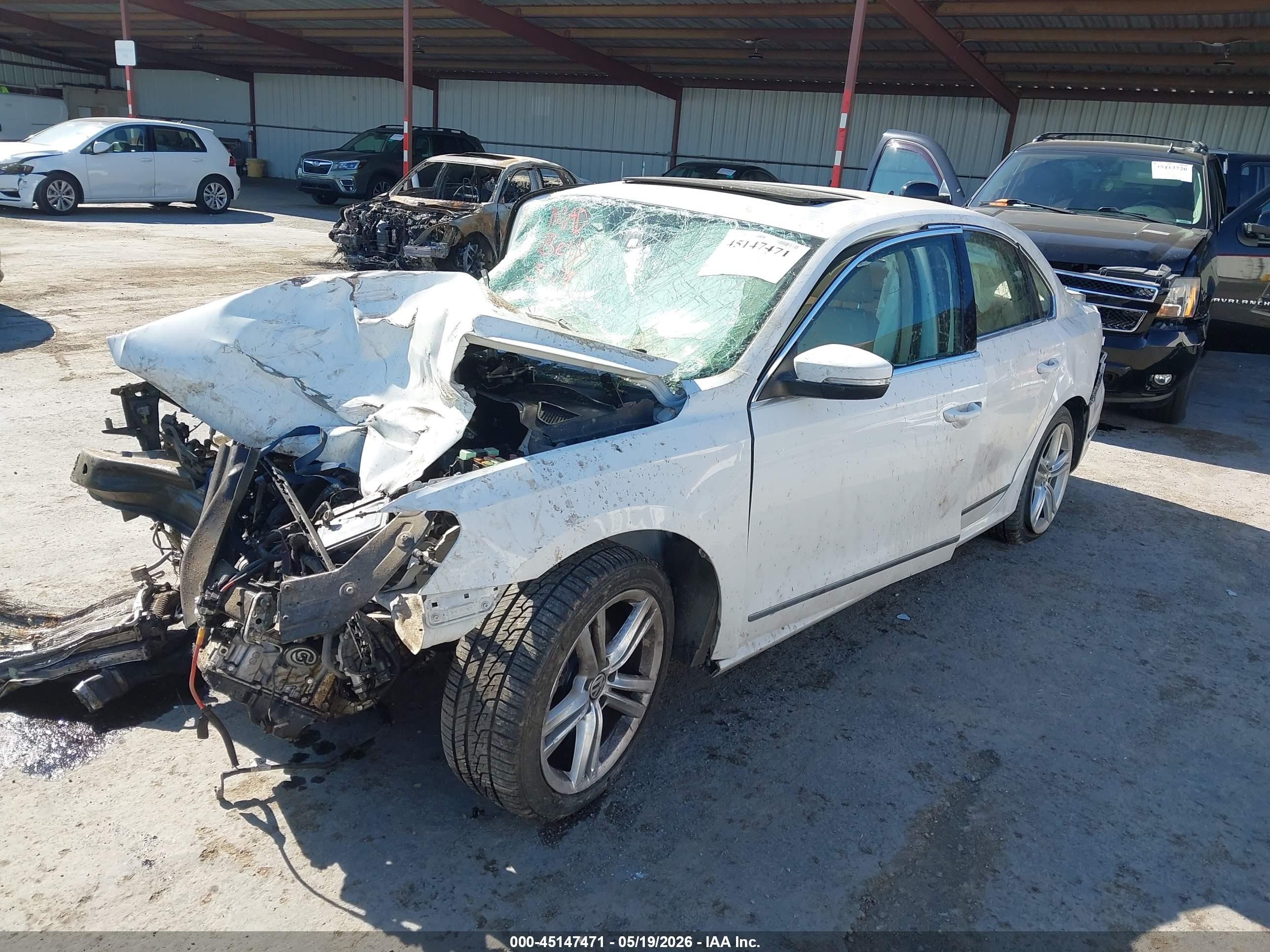 2015 Volkswagen Passat 1.8t Se White vin: 1VWBT7A34FC062054