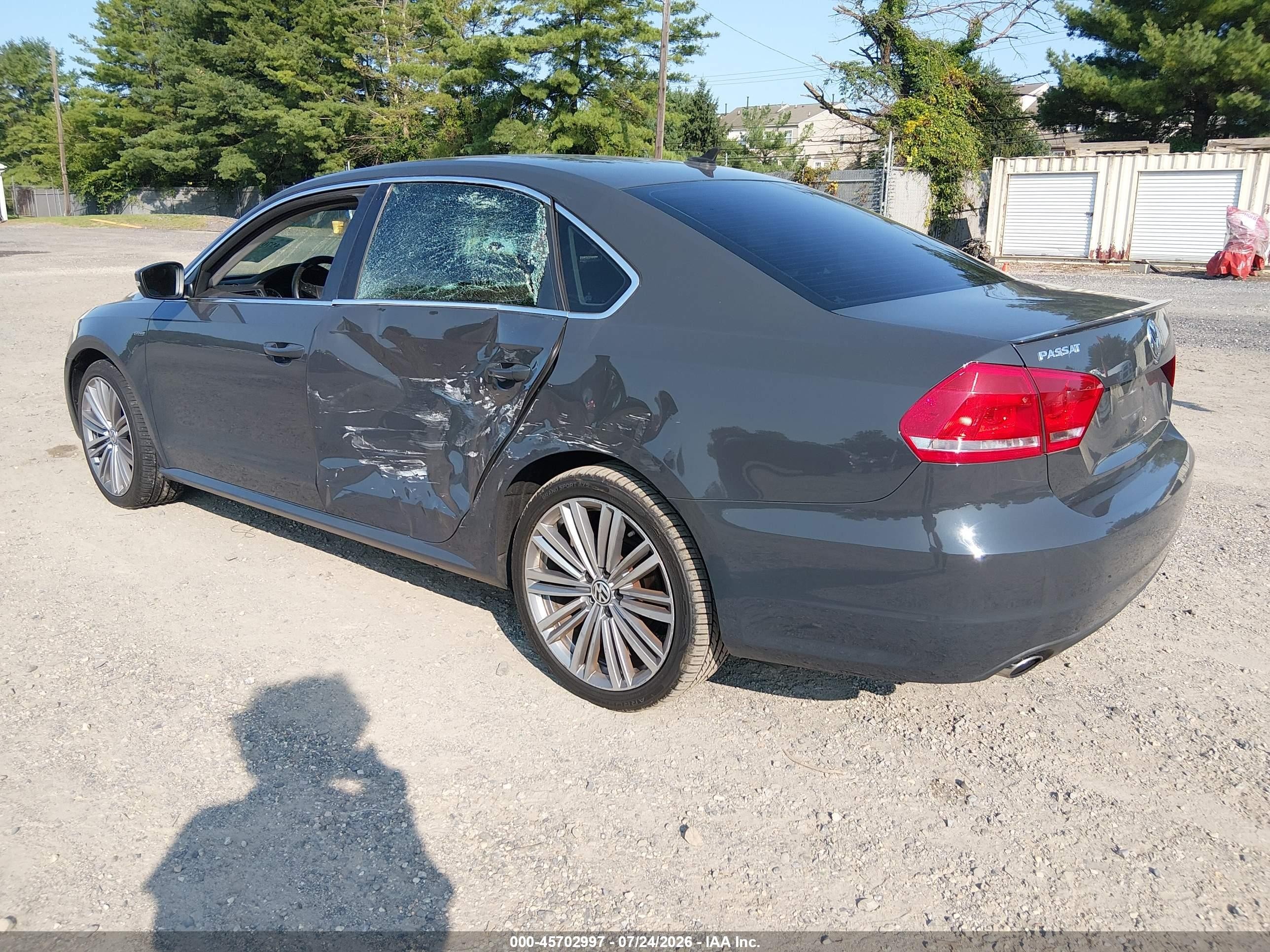 2014 Volkswagen Passat 1.8t Sport Gray vin: 1VWBT7A35EC088094