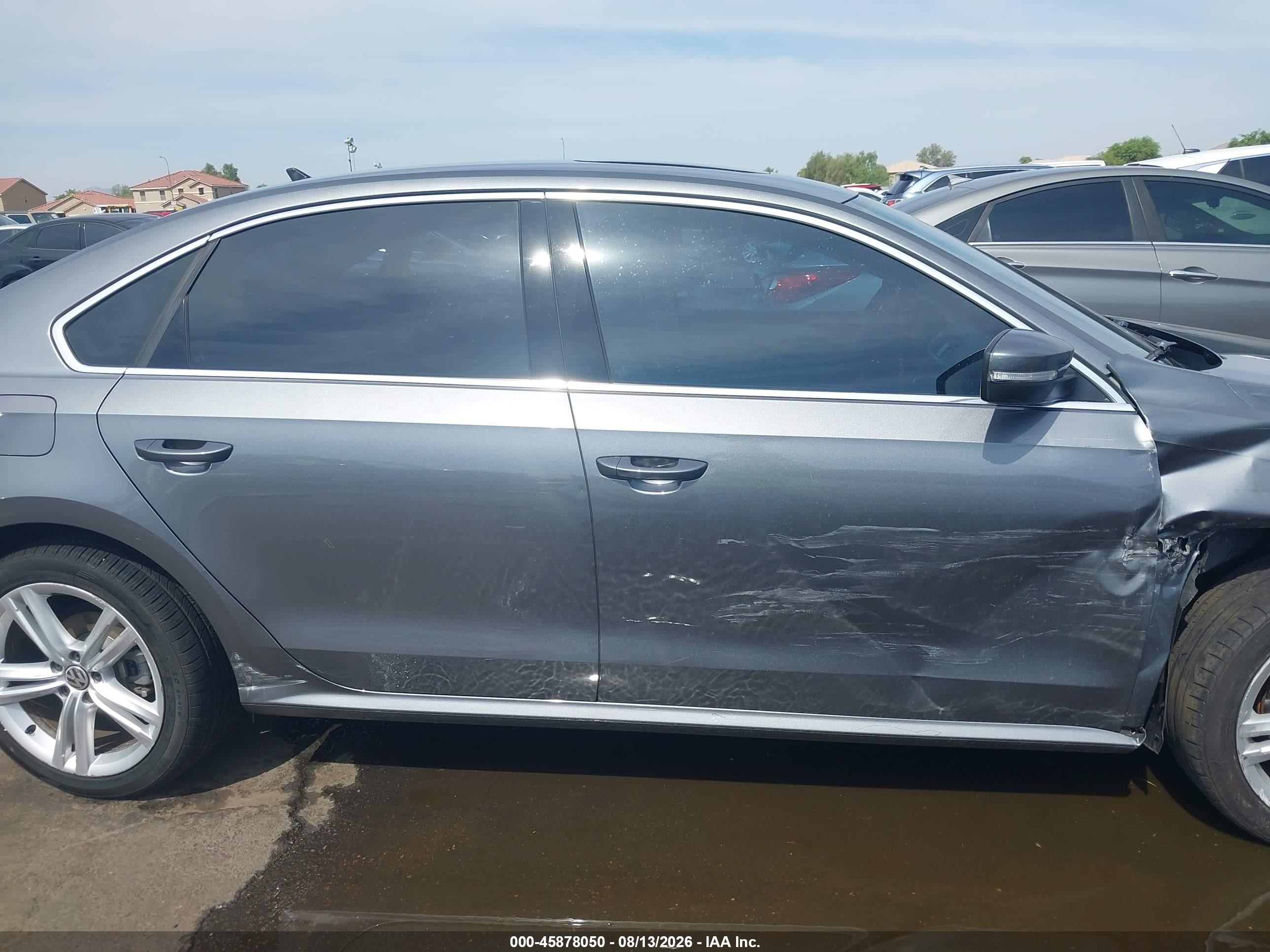 2014 Volkswagen Passat 1.8t Se Gray vin: 1VWBT7A35EC092971