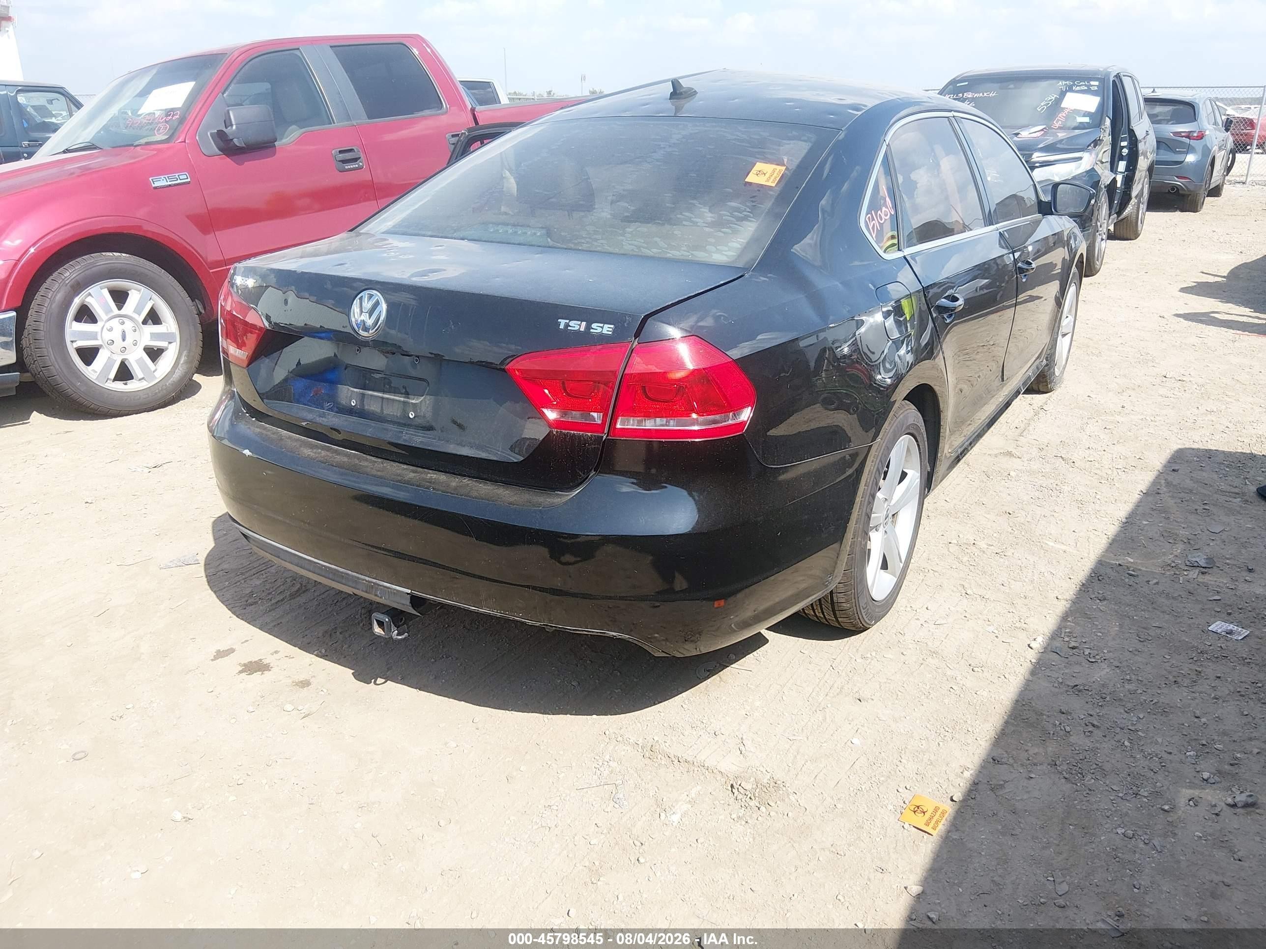 2015 Volkswagen Passat 1.8t Se Black vin: 1VWBT7A35FC029340
