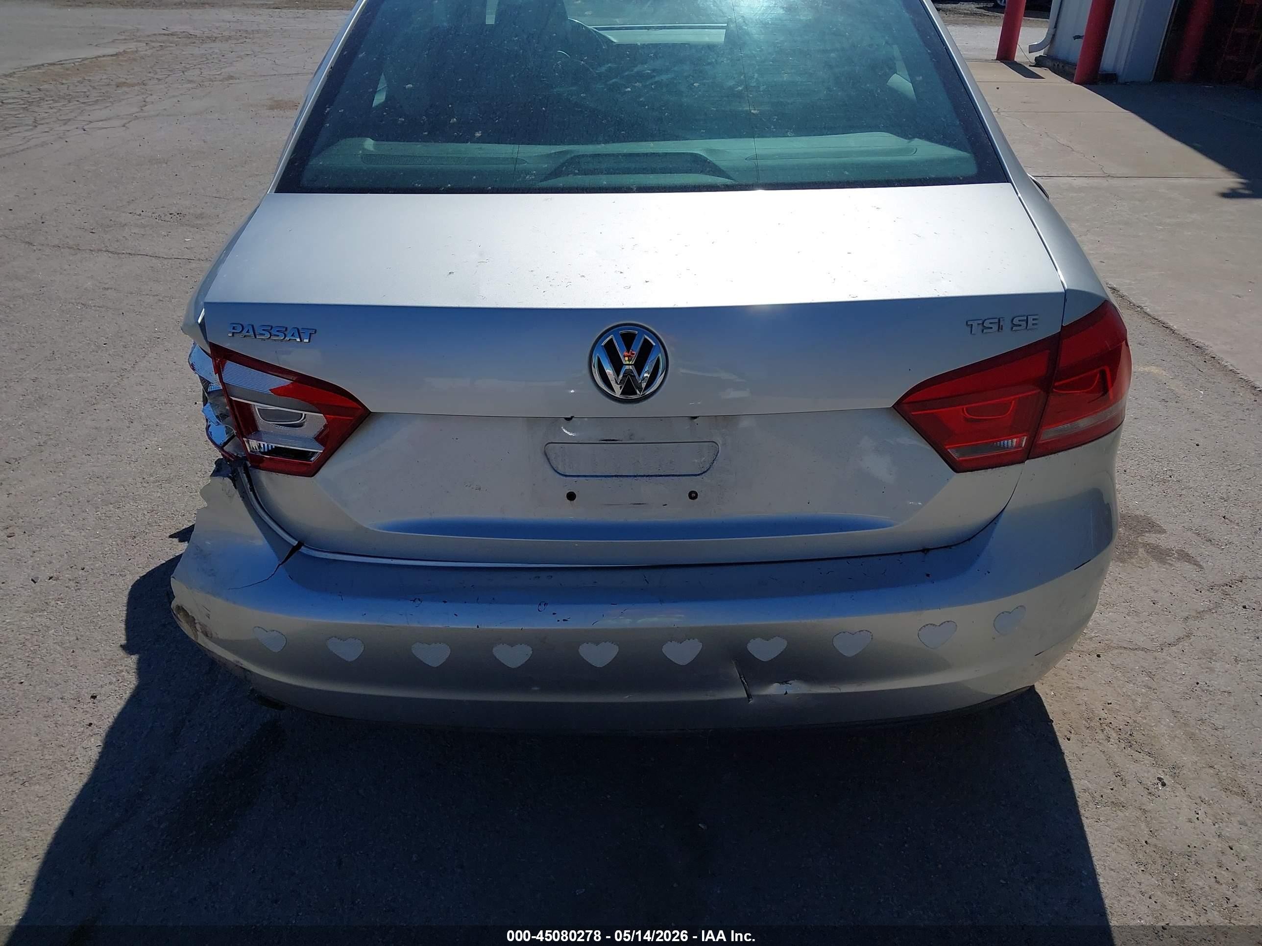2015 Volkswagen Passat 1.8t Se Gray vin: 1VWBT7A35FC048437