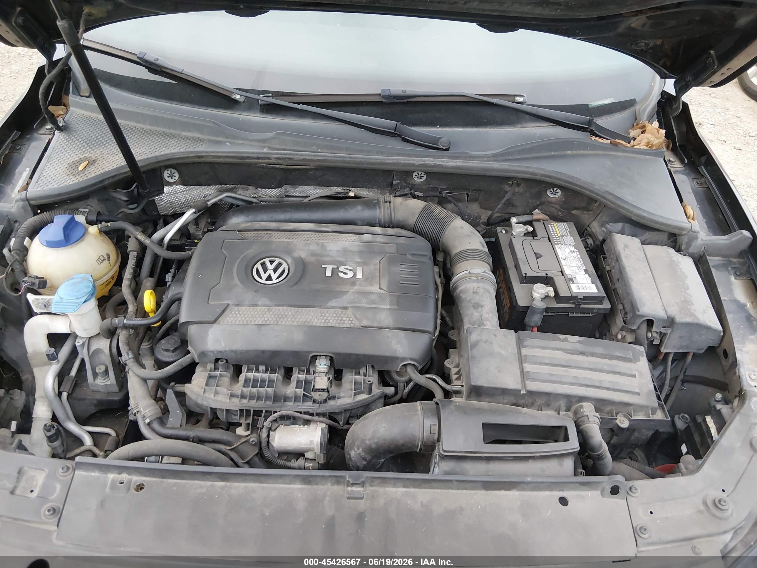 2014 Volkswagen Passat 1.8t Se Black vin: 1VWBT7A36EC039972