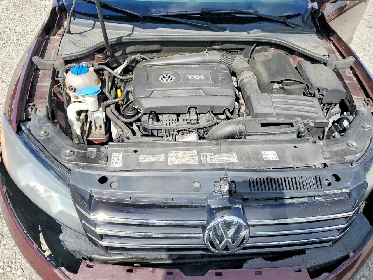 2014 Volkswagen Passat Se Burgundy vin: 1VWBT7A36EC051264