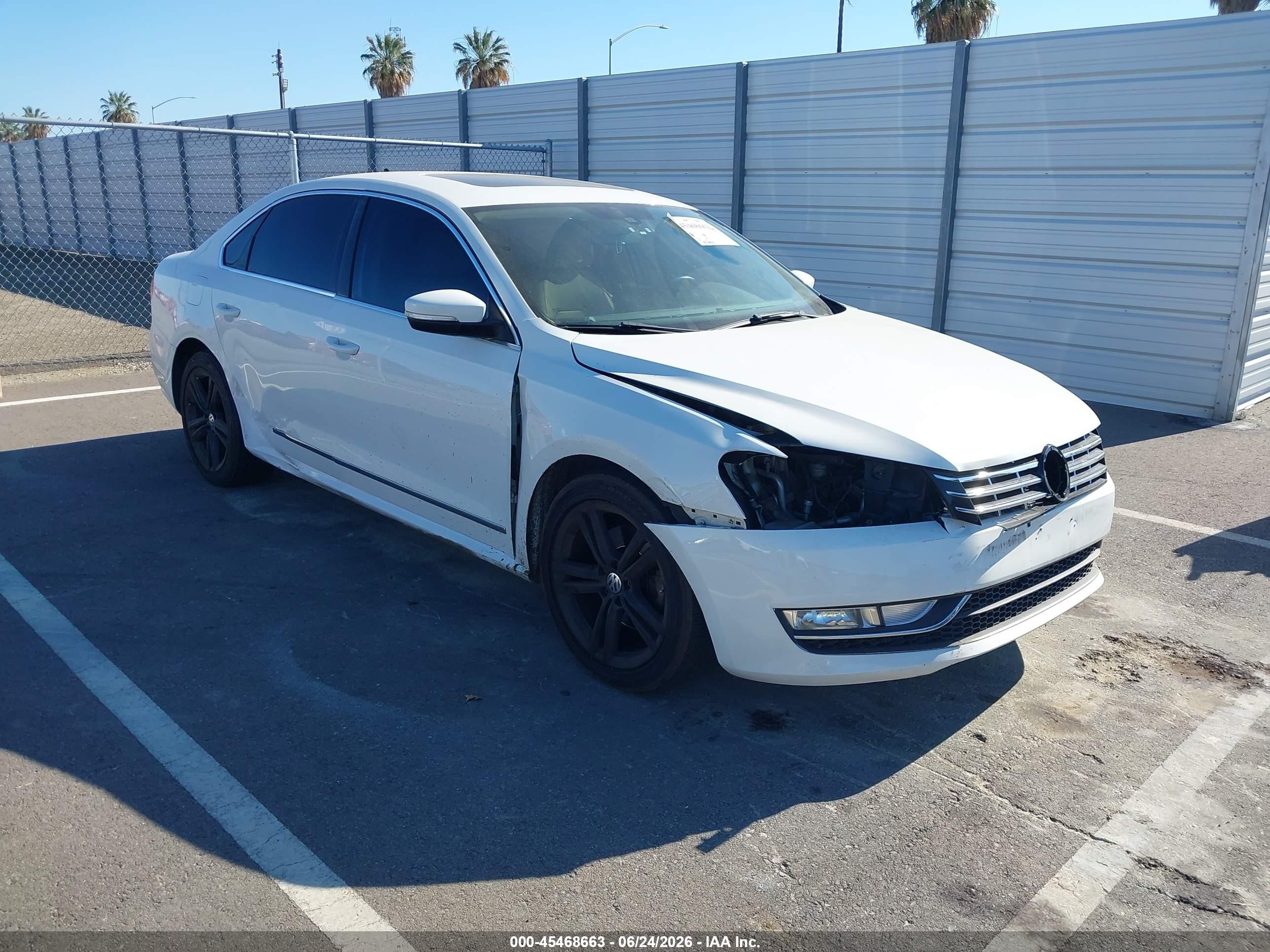 2015 Volkswagen Passat 1.8t Se White vin: 1VWBT7A36FC087523