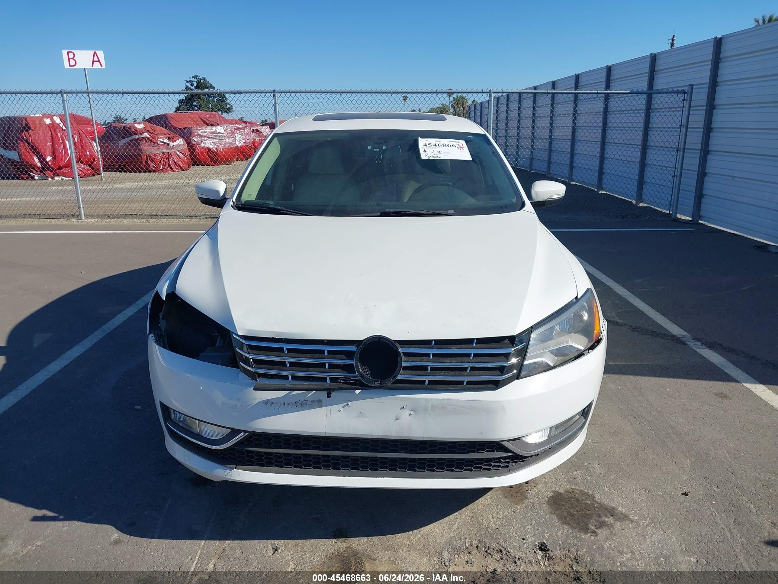 2015 Volkswagen Passat 1.8t Se White vin: 1VWBT7A36FC087523