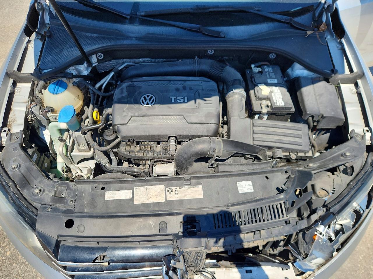 2014 Volkswagen Passat Se Silver vin: 1VWBT7A38EC075047