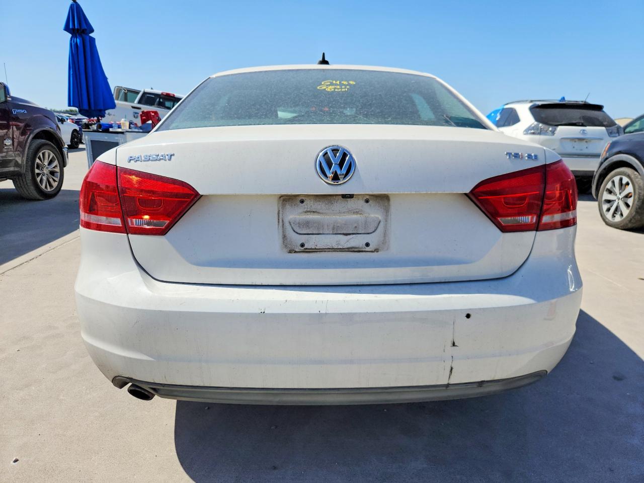 2014 Volkswagen Passat Se White vin: 1VWBT7A39EC036810