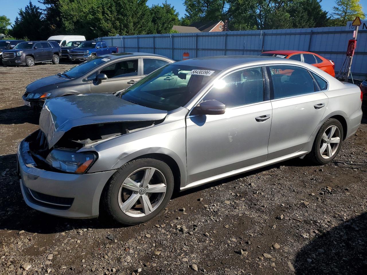 2014 Volkswagen Passat Se Silver vin: 1VWBT7A39EC055051