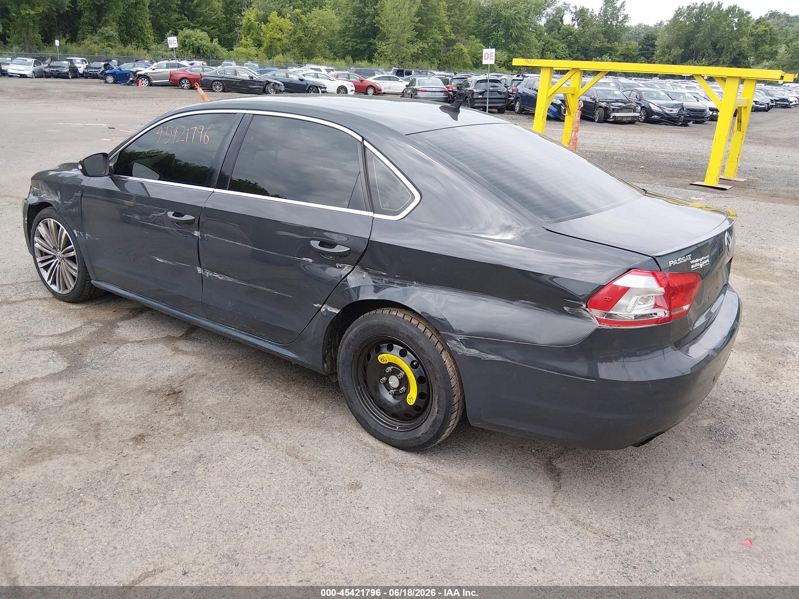 2014 Volkswagen Passat 1.8t Sport Gray vin: 1VWBT7A39EC087935