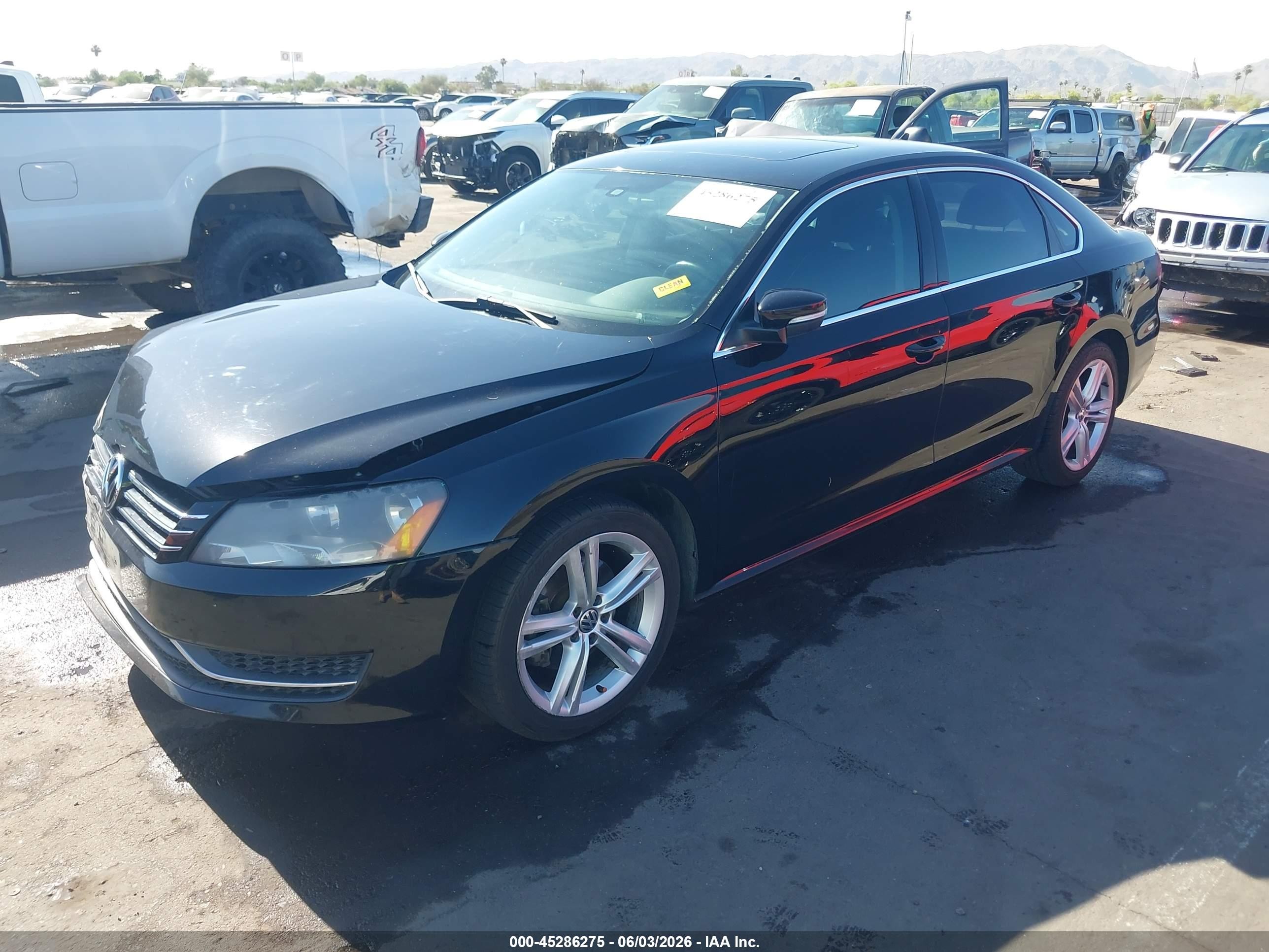 2014 Volkswagen Passat 1.8t Se Black vin: 1VWBT7A39EC096716