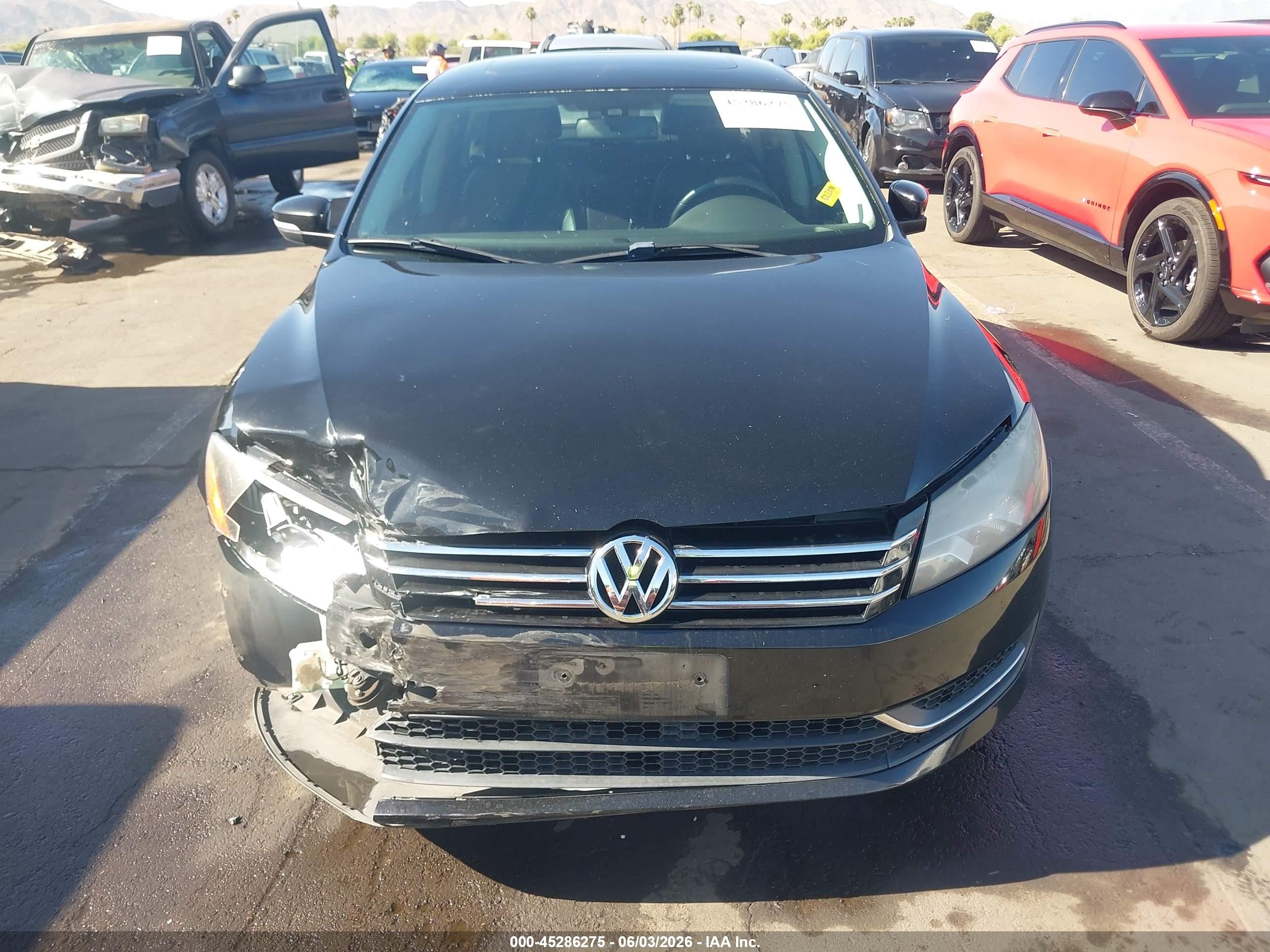 2014 Volkswagen Passat 1.8t Se Black vin: 1VWBT7A39EC096716