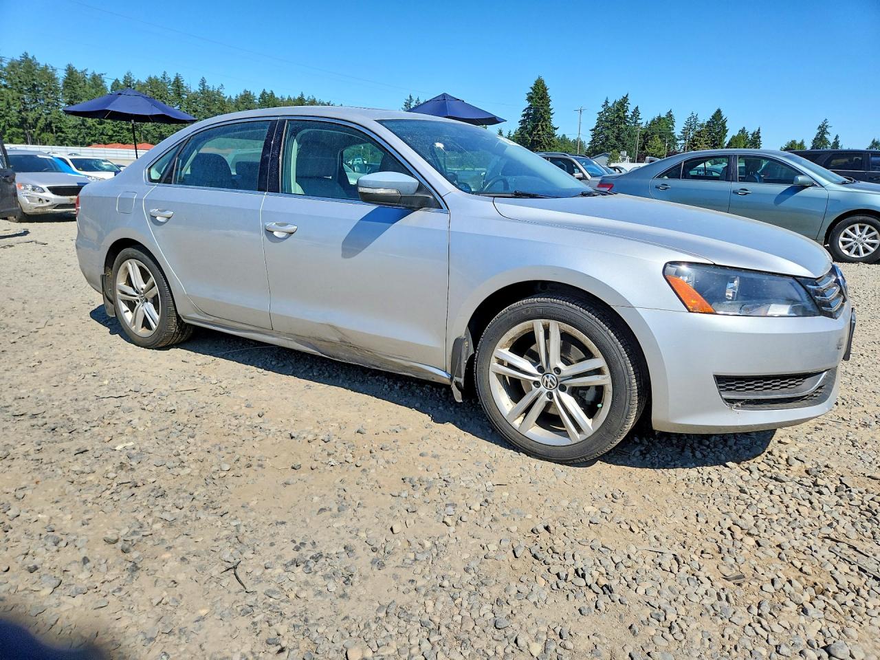 2014 Volkswagen Passat Se Silver vin: 1VWBT7A39EC108735