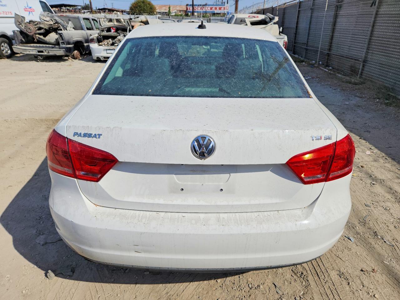 2014 Volkswagen Passat Se White vin: 1VWBT7A3XEC036573