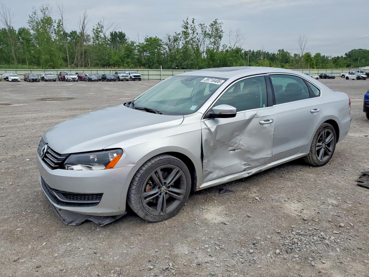 2014 Volkswagen Passat Se Silver vin: 1VWBT7A3XEC061473