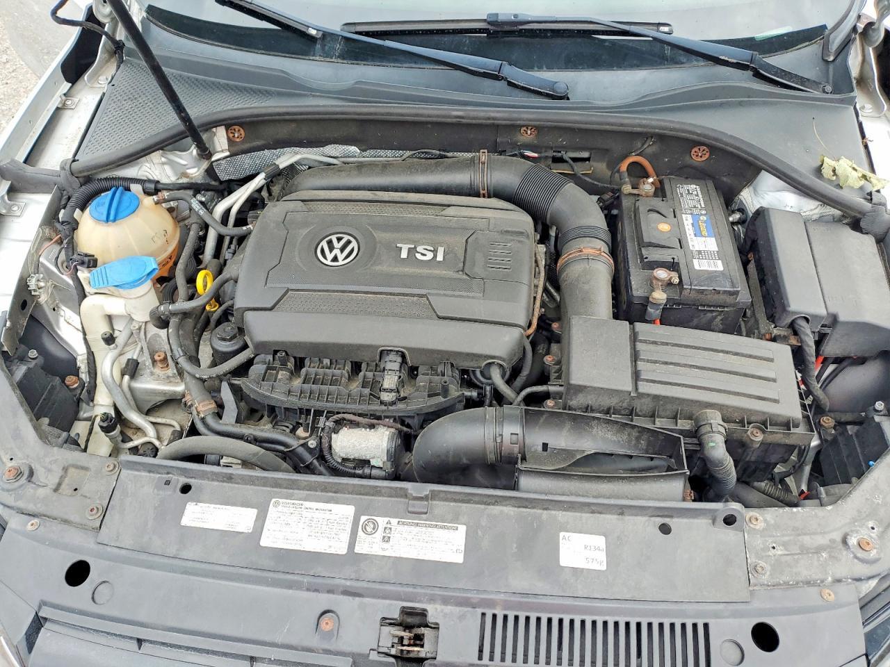 2014 Volkswagen Passat Se Silver vin: 1VWBT7A3XEC061473