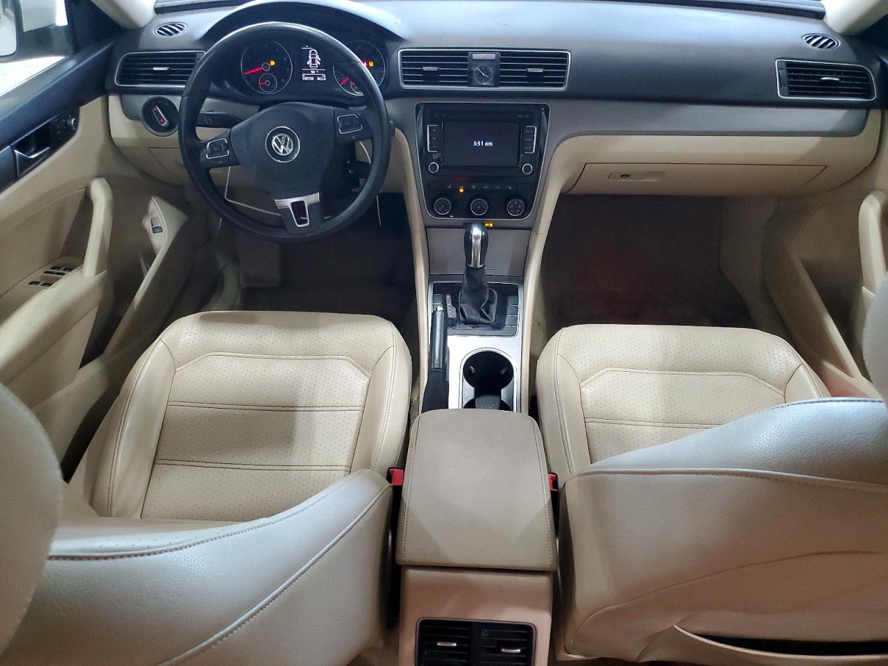 2014 Volkswagen Passat Se White vin: 1VWBT7A3XEC102488