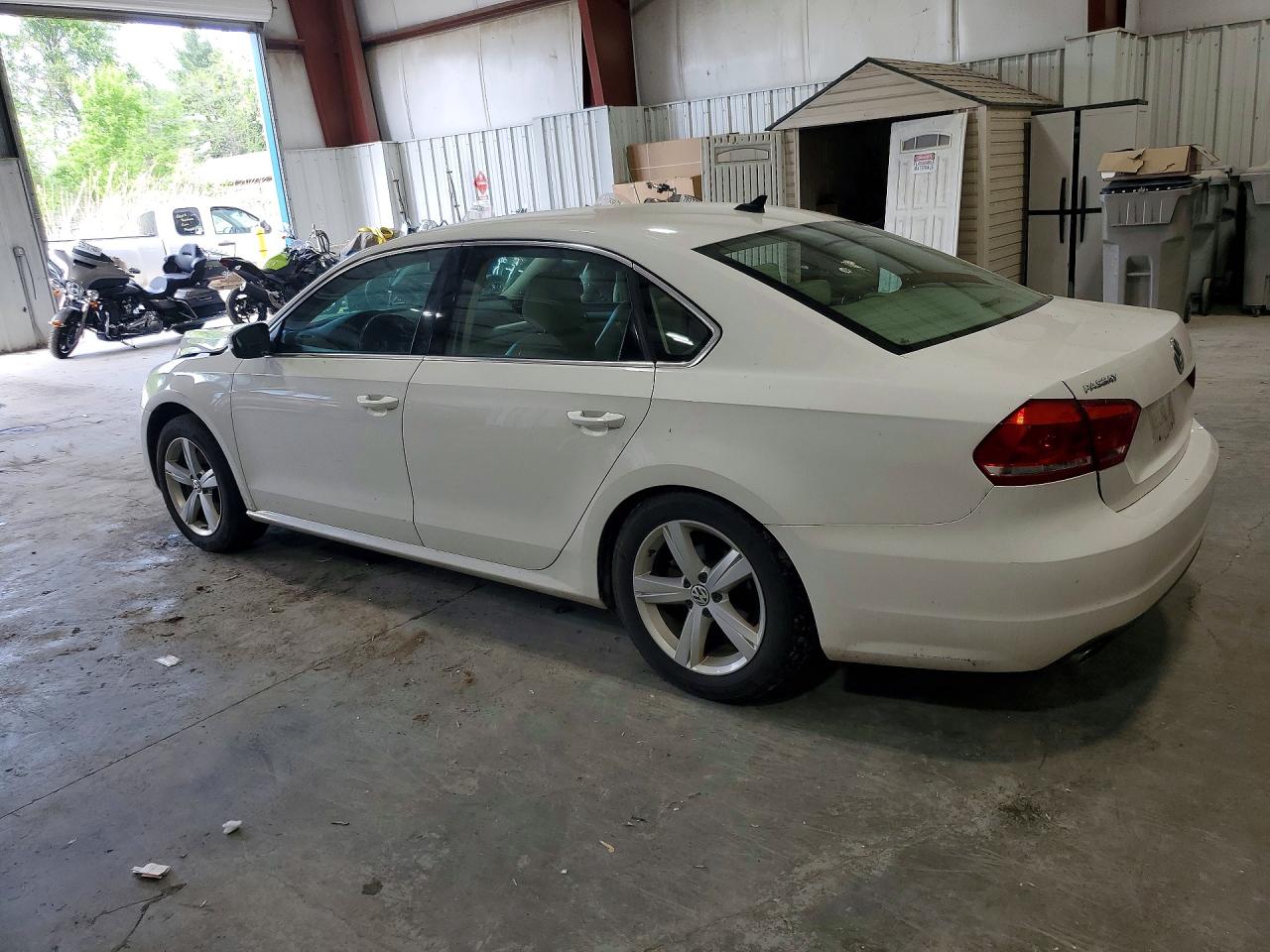 2014 Volkswagen Passat Se White vin: 1VWBT7A3XEC102488