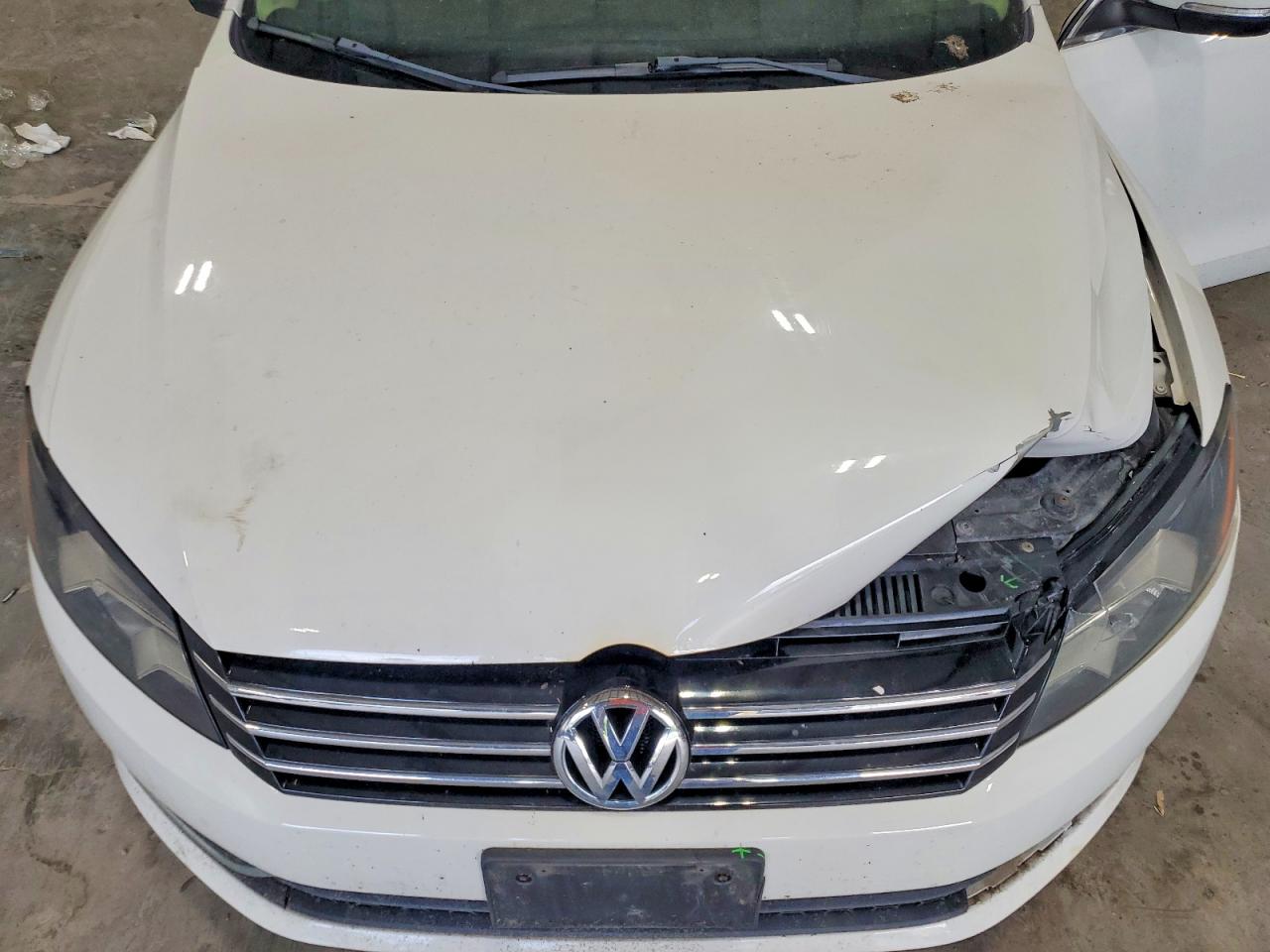 2014 Volkswagen Passat Se White vin: 1VWBT7A3XEC102488