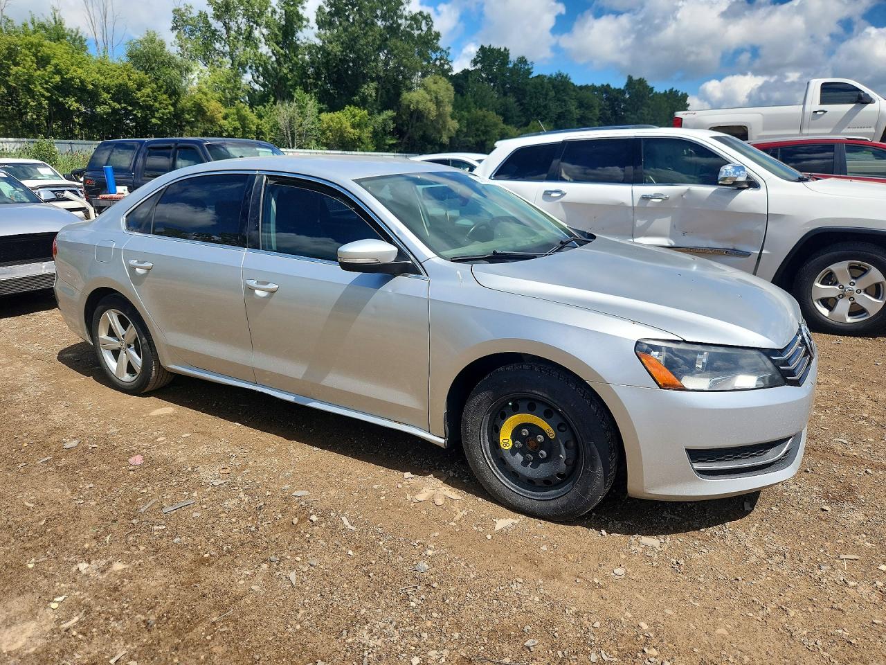 2014 Volkswagen Passat Se Silver vin: 1VWBT7A3XEC108730